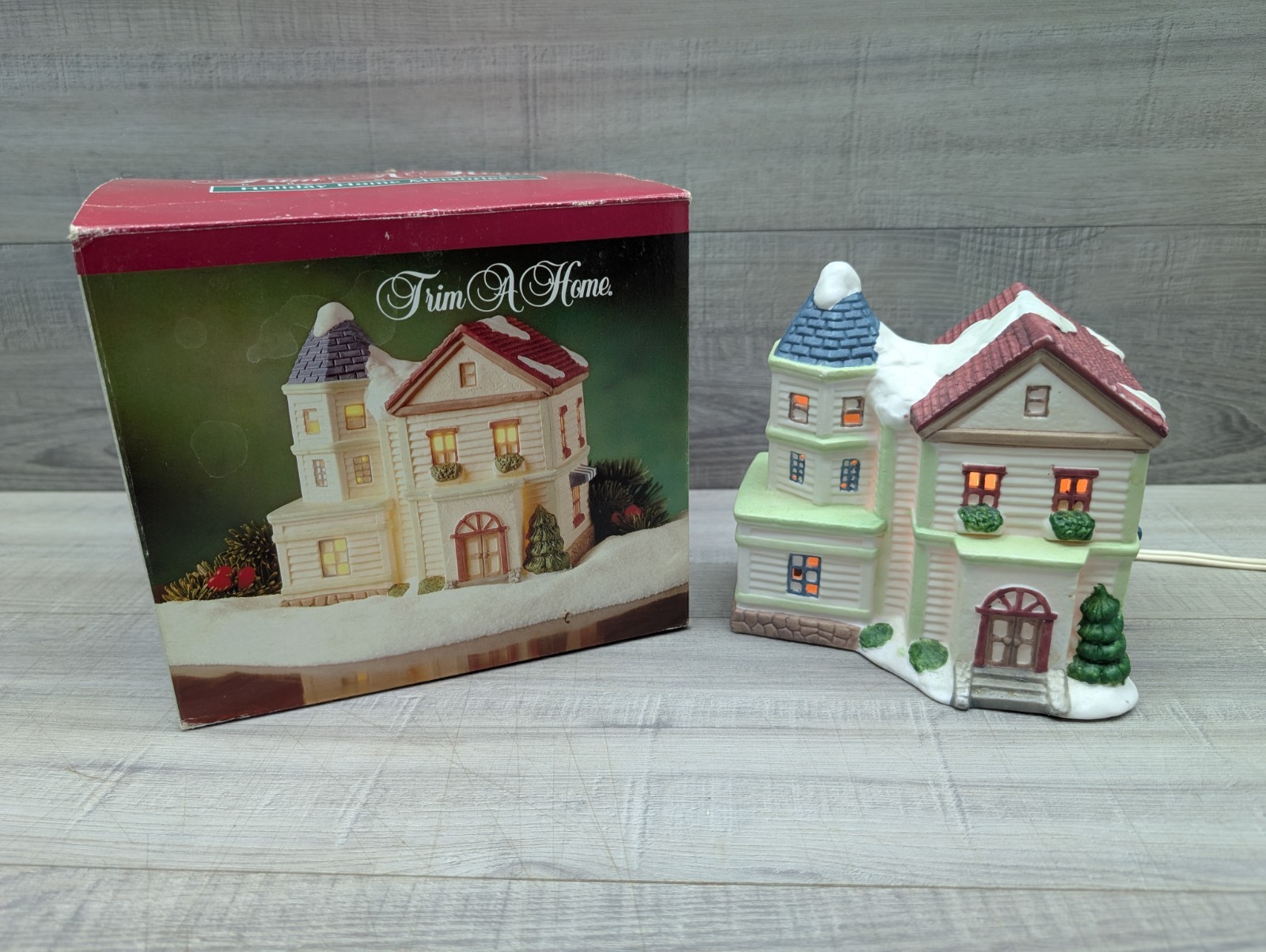 Vintage Kmart Trim A House Holiday Home Memories. White Porcelain House