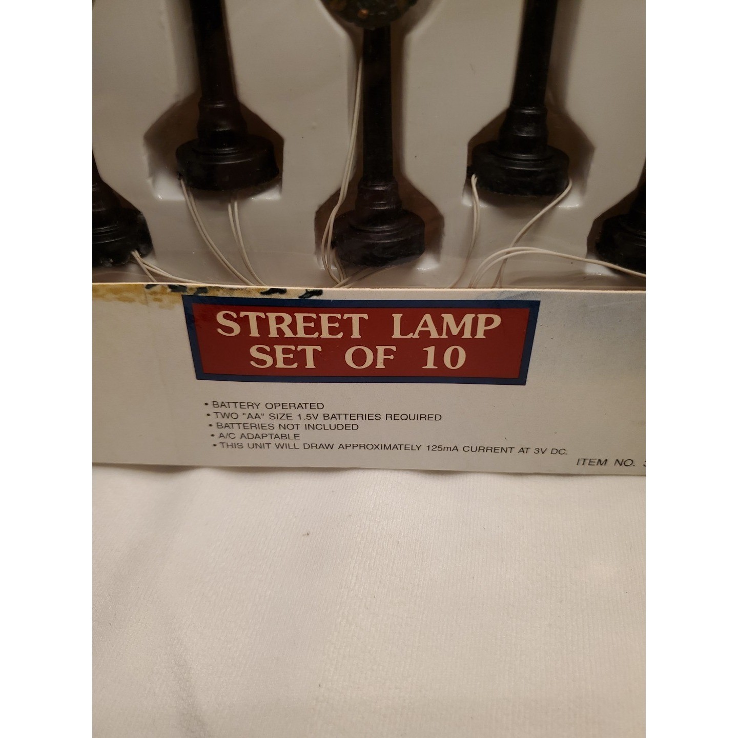 Vntg. 1993 Lemax Village Collection- Street Lamps (Set Of 10) NIB (Item#34053)