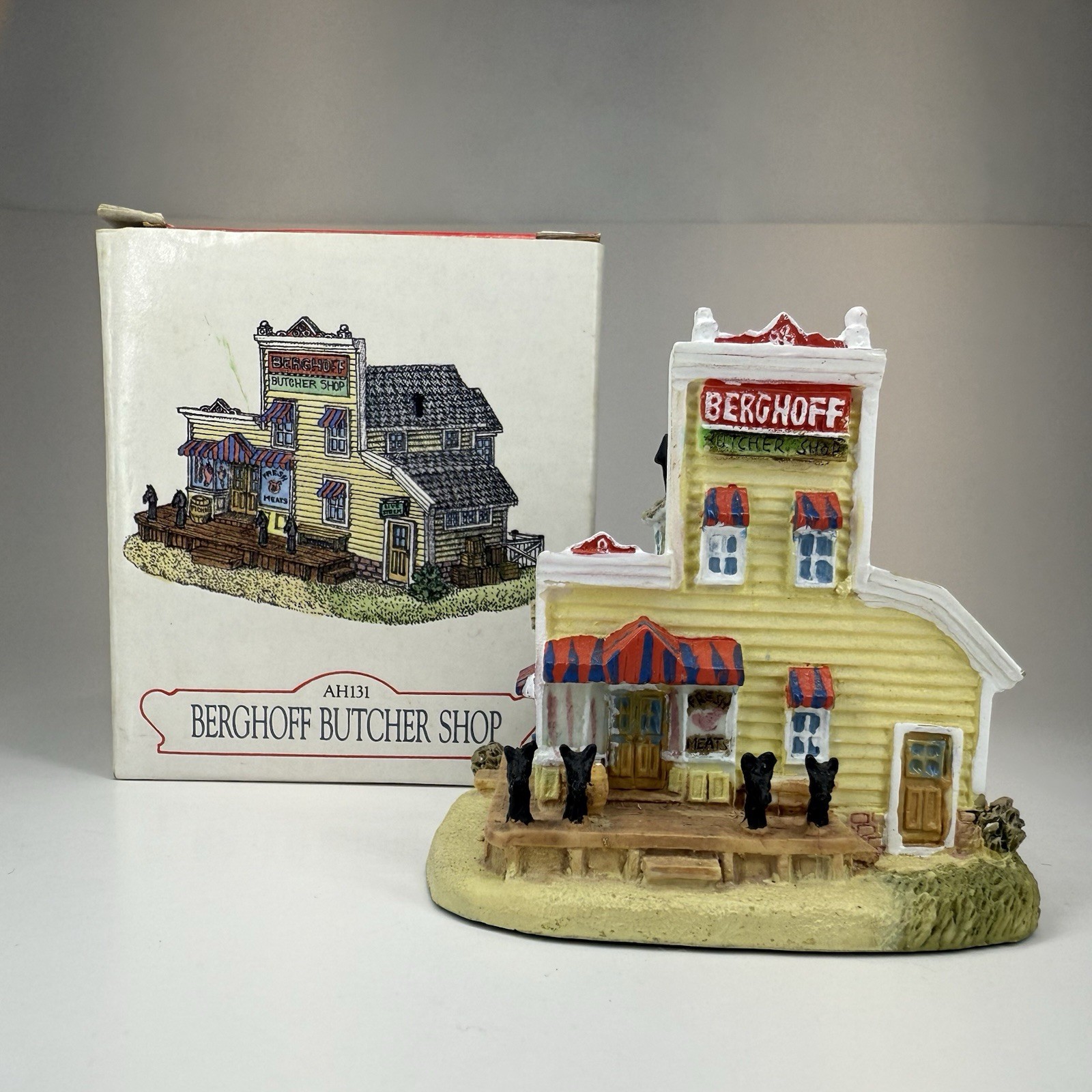 Liberty Falls Berghoff Butcher Shop Miniature Village 1997 – AH131