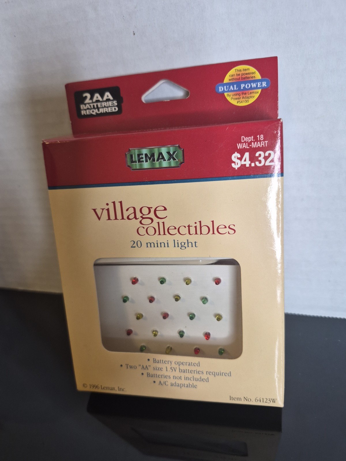 Vintage Lemax 20 Mini Multicolor Lights 1996 Village Collection New