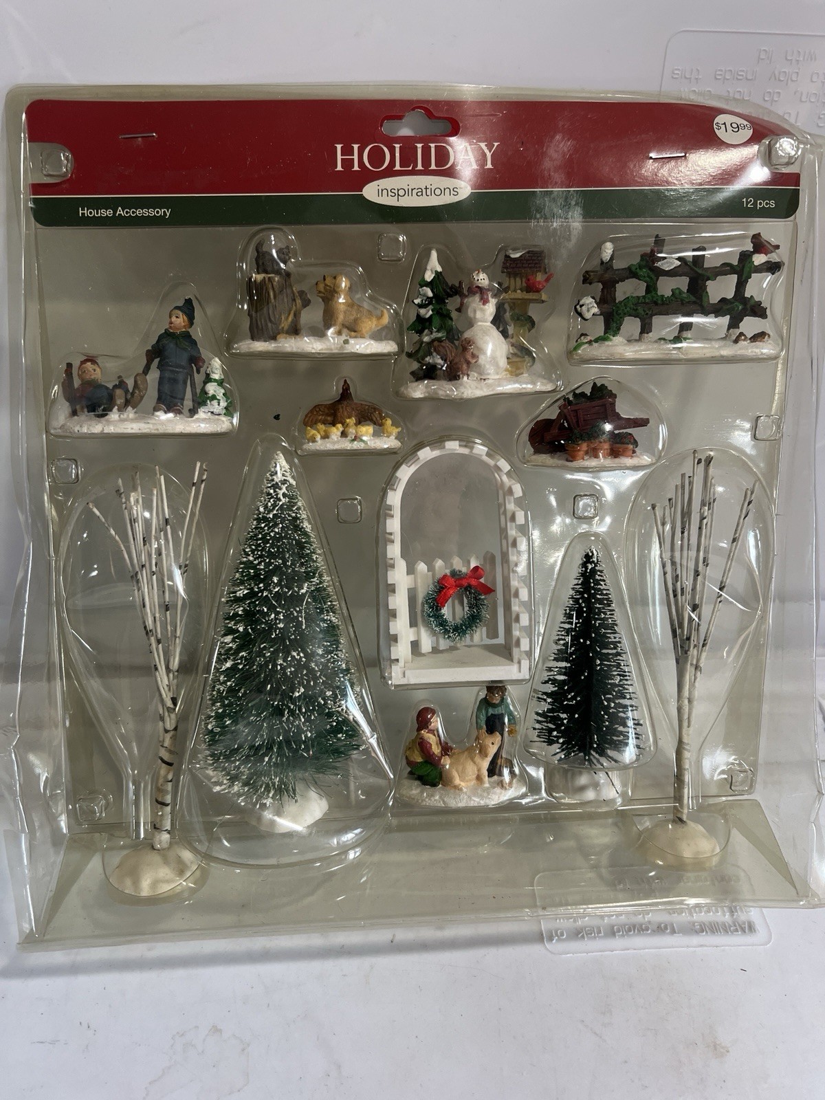 Holiday Inspirations Christmas Village 12pcs House Accessory Package Christmas.