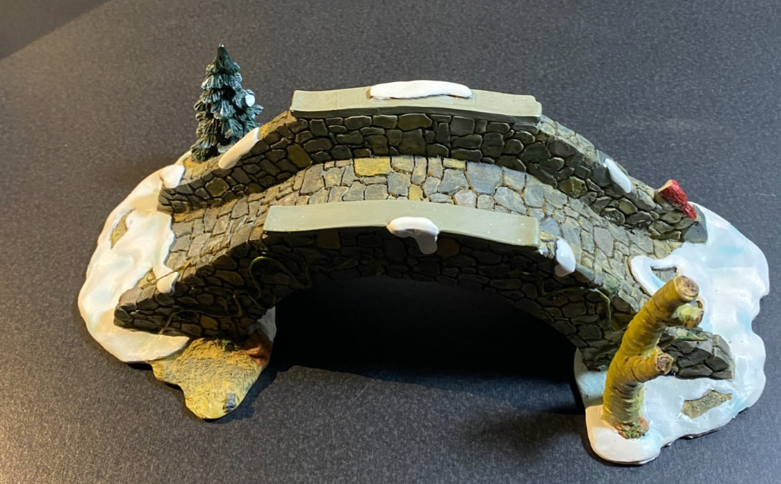 Lemax 2000 Village Landscape Collection Olde Stone Bridge Poly Resin #03328A