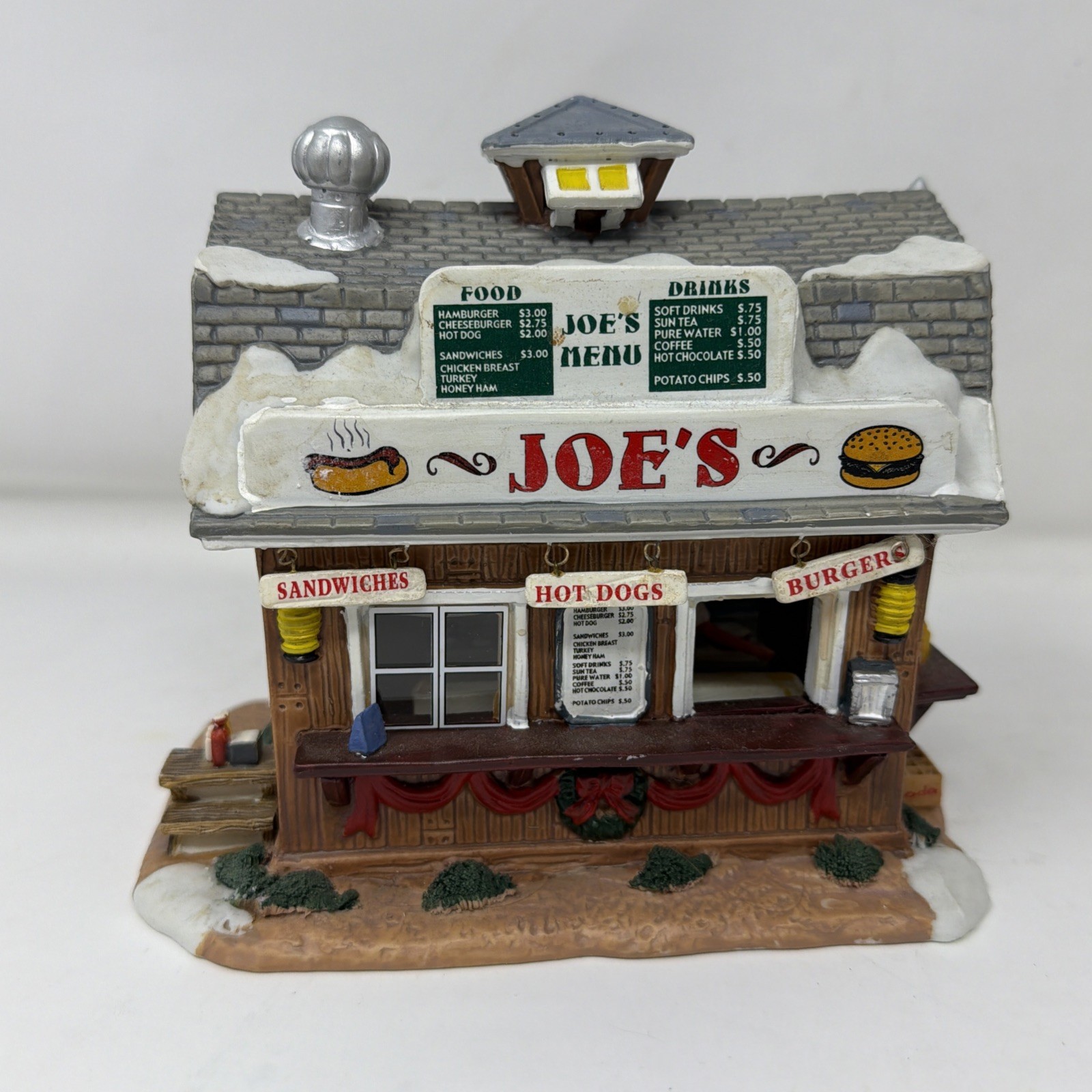 2005 Lemax Harvest Crossing Village Joe’s Burger & Hot Dog Stand Lighted W/Box