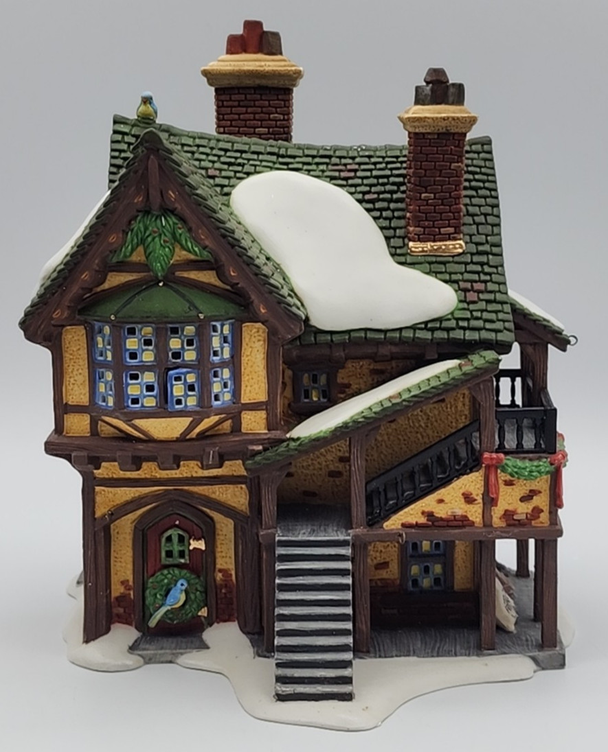 Dept 56 Wingham Lane Parrot Seller Light Cages Sign Orig Box & Foam READ BLUE