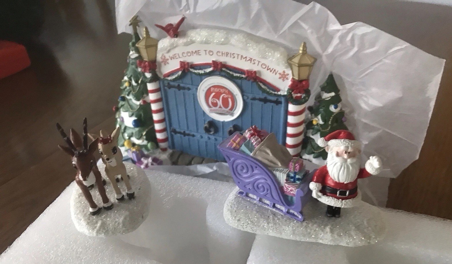 Hawthorne Village Rudolph’s Christmas Town 60th Anniversary Gate Santa Clarice