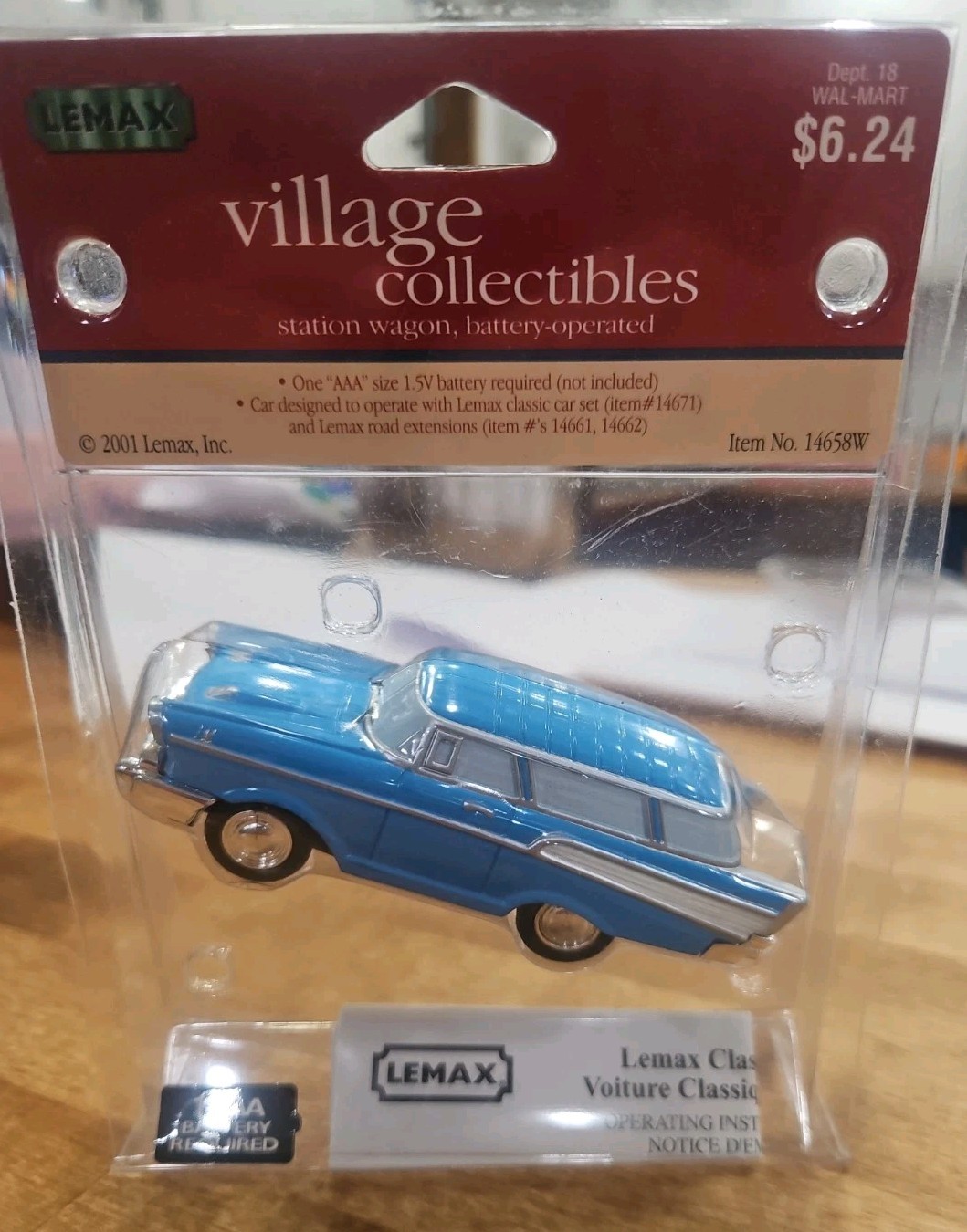 Lemax Blue Station Wagon Holiday Village Town Accessory-Train Accent 14658W