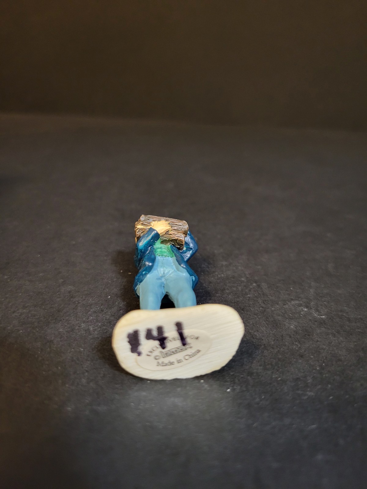 Lemax Christmas Village Town Boy Carrying Firewood Campfire Stack Wood