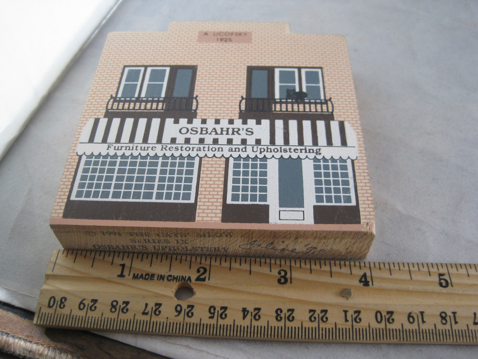 Cat’s Meow Village 1991 – Osbahr’s Furniture Restoration – Series IX – Faline