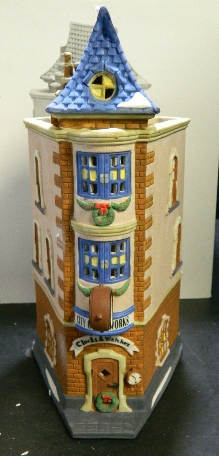 Dept 56 Porcelain Christmas In The City Series City Clockworks #5531-0 Excellent
