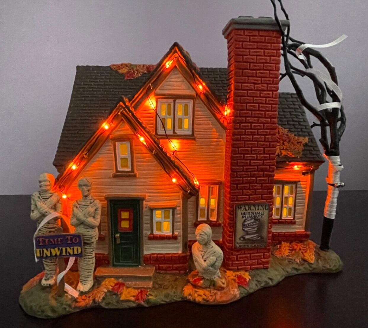 Dept 56 Halloween “The Mummy House” Brand New- Lighted Ceramic Collectible