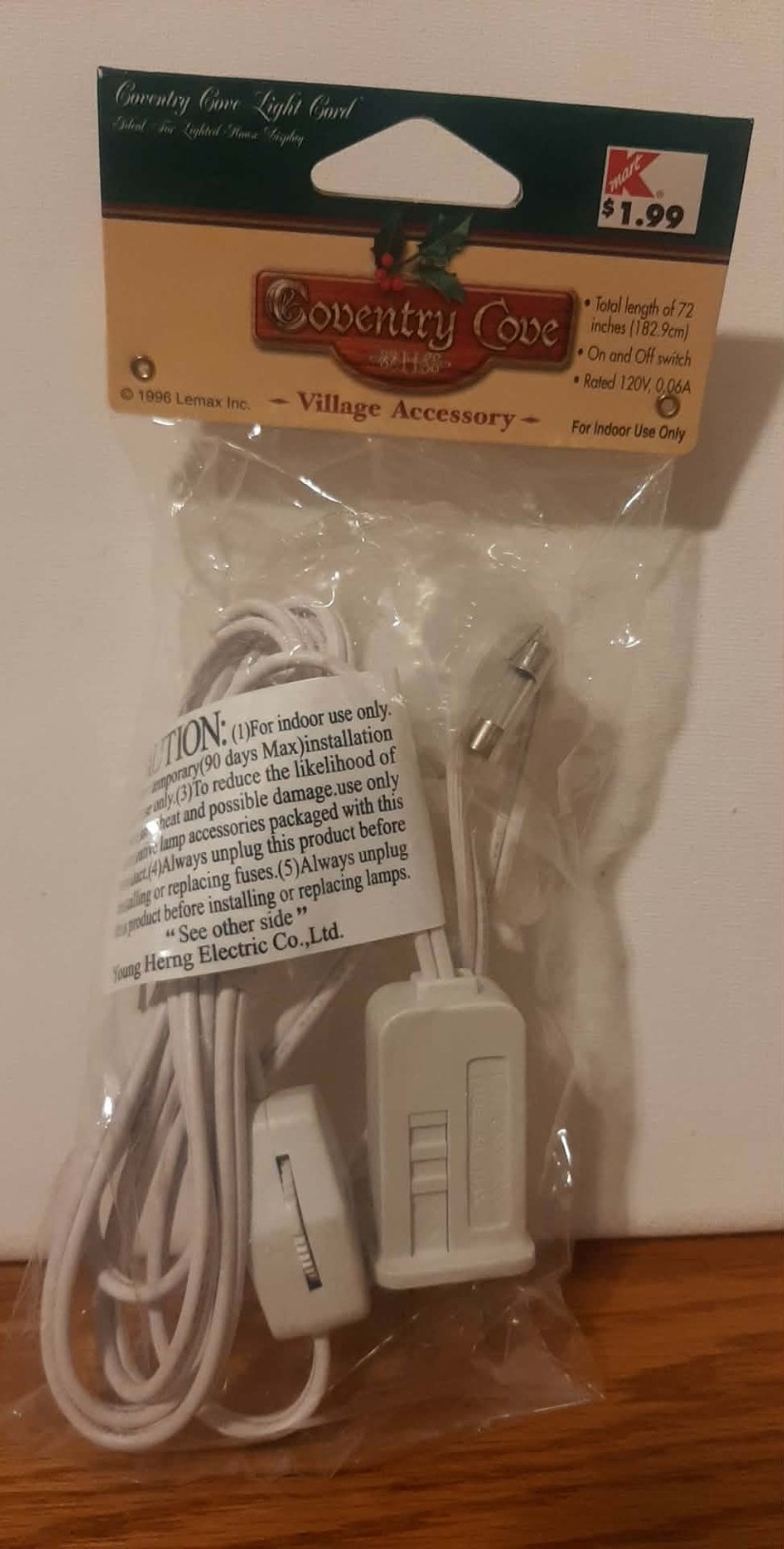Vintage Lemax Coventry Cove Light Cord (NIP)