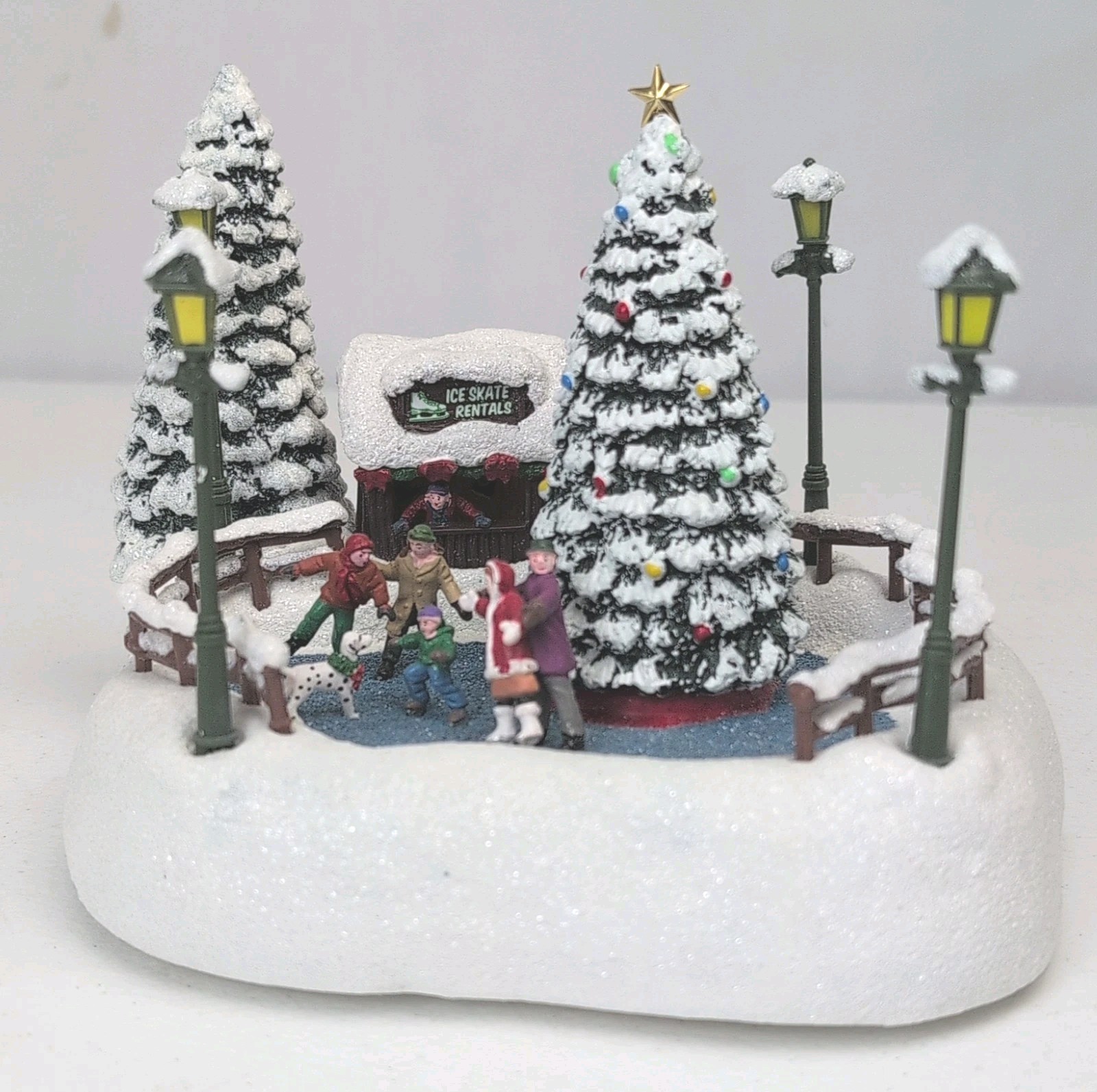 2024 Thomas Kinkade Teleflora Oh What Fun Lighted Christmas Ice Skate Rentals