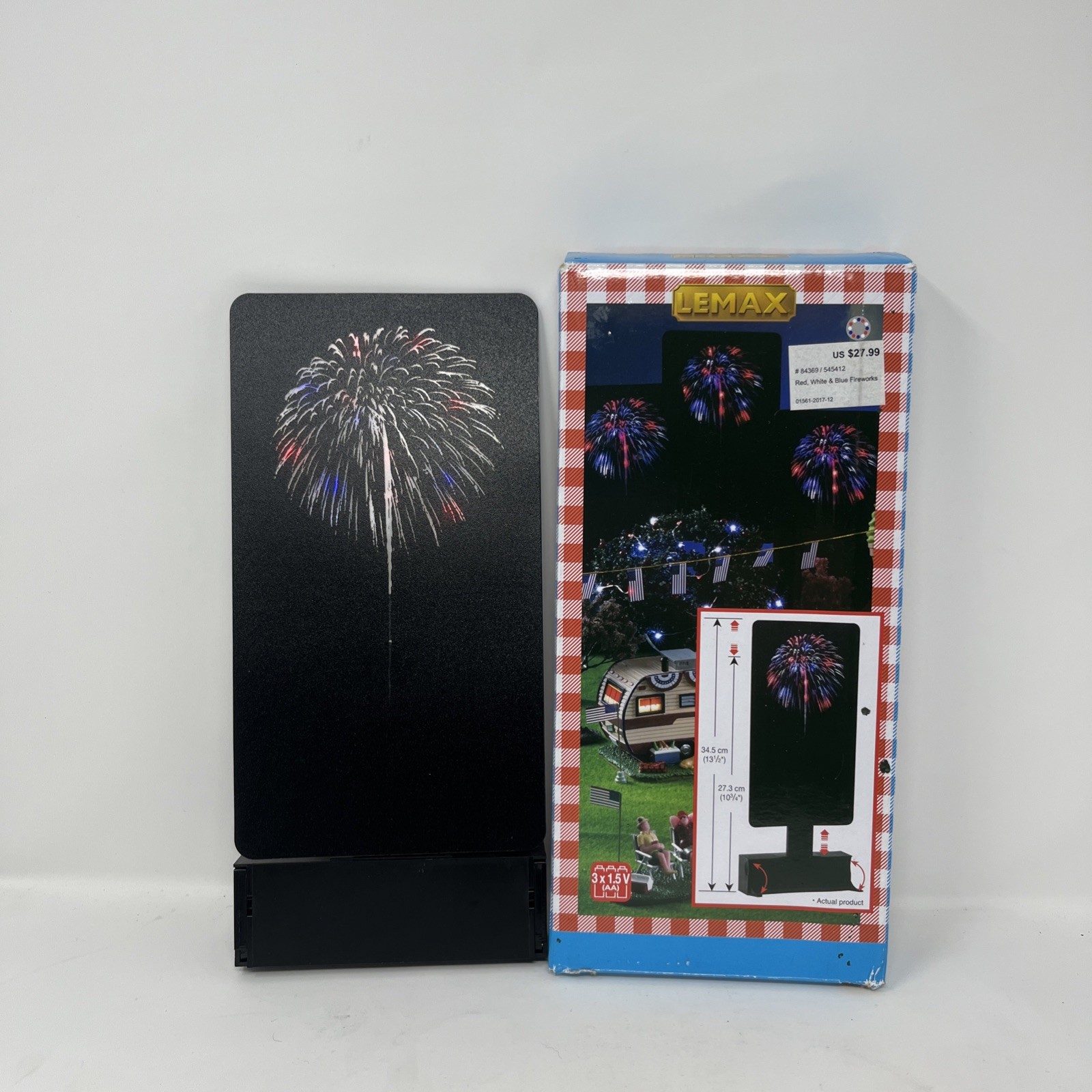 Lemax Village Accessory #74256 MULTI COLOR FIREWORKS In Box Tested No Batteries