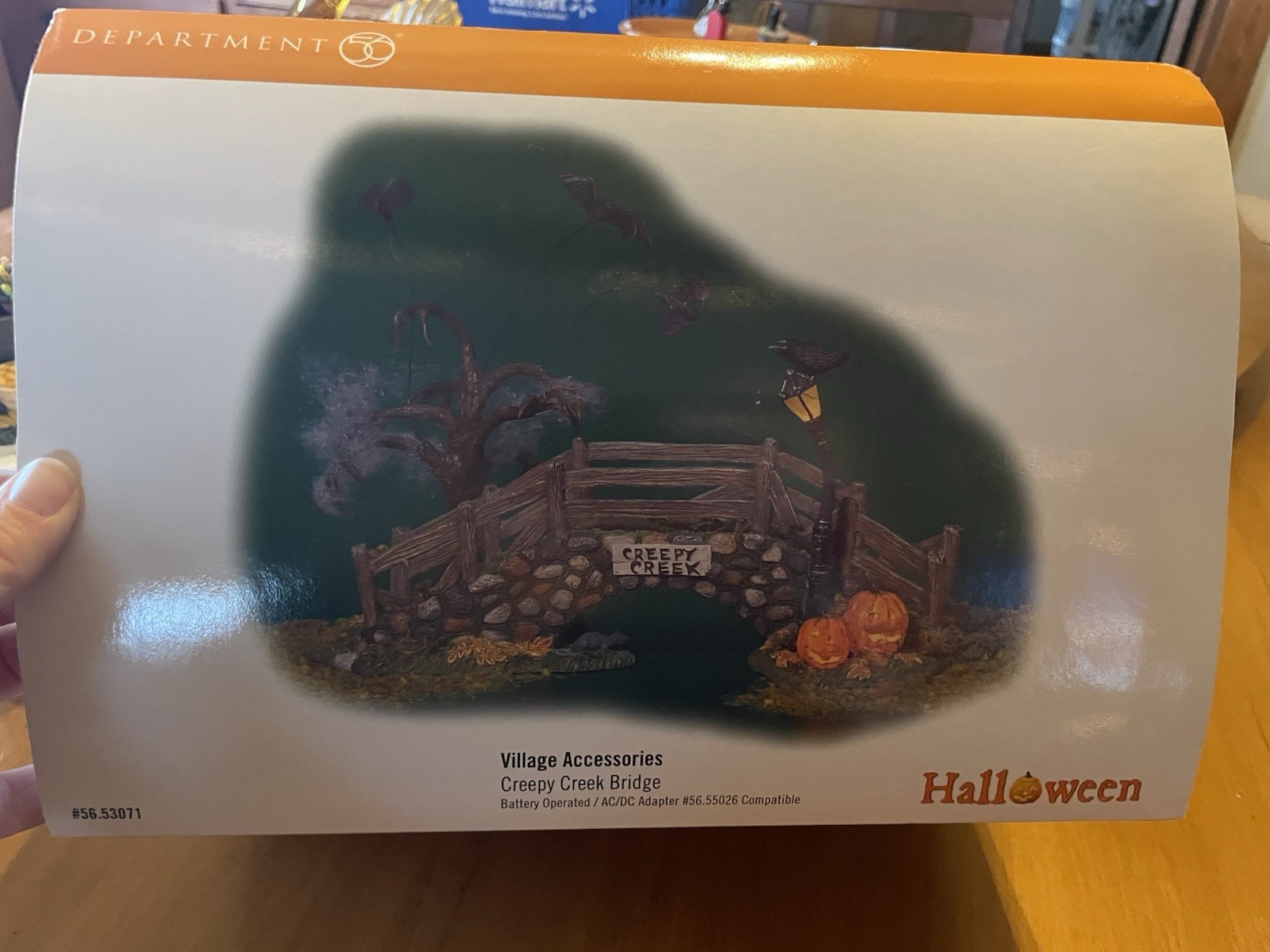 Dept 56 Halloween Creepy Creek Bridge Lighted Pumpkins #53071. Read