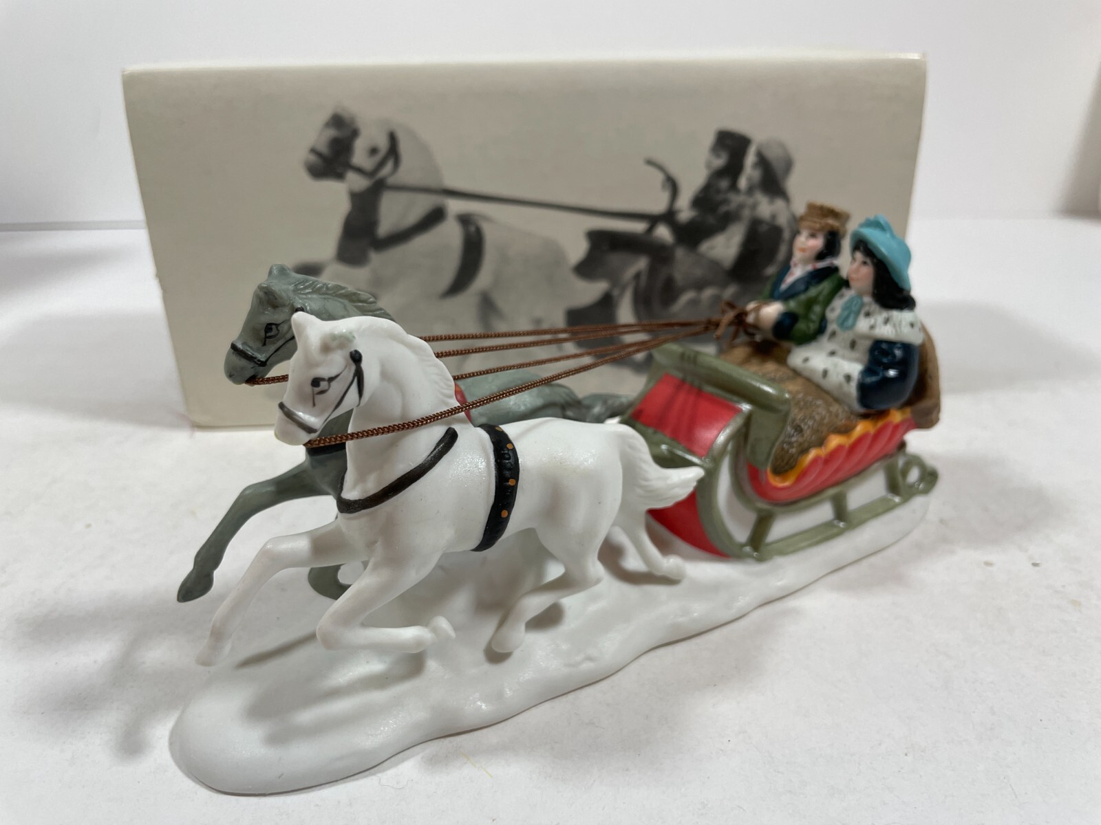 Dept 56 Heritage Village Dickens’ Sleighride #6511-0 Retired 1986 In Box Taiwan