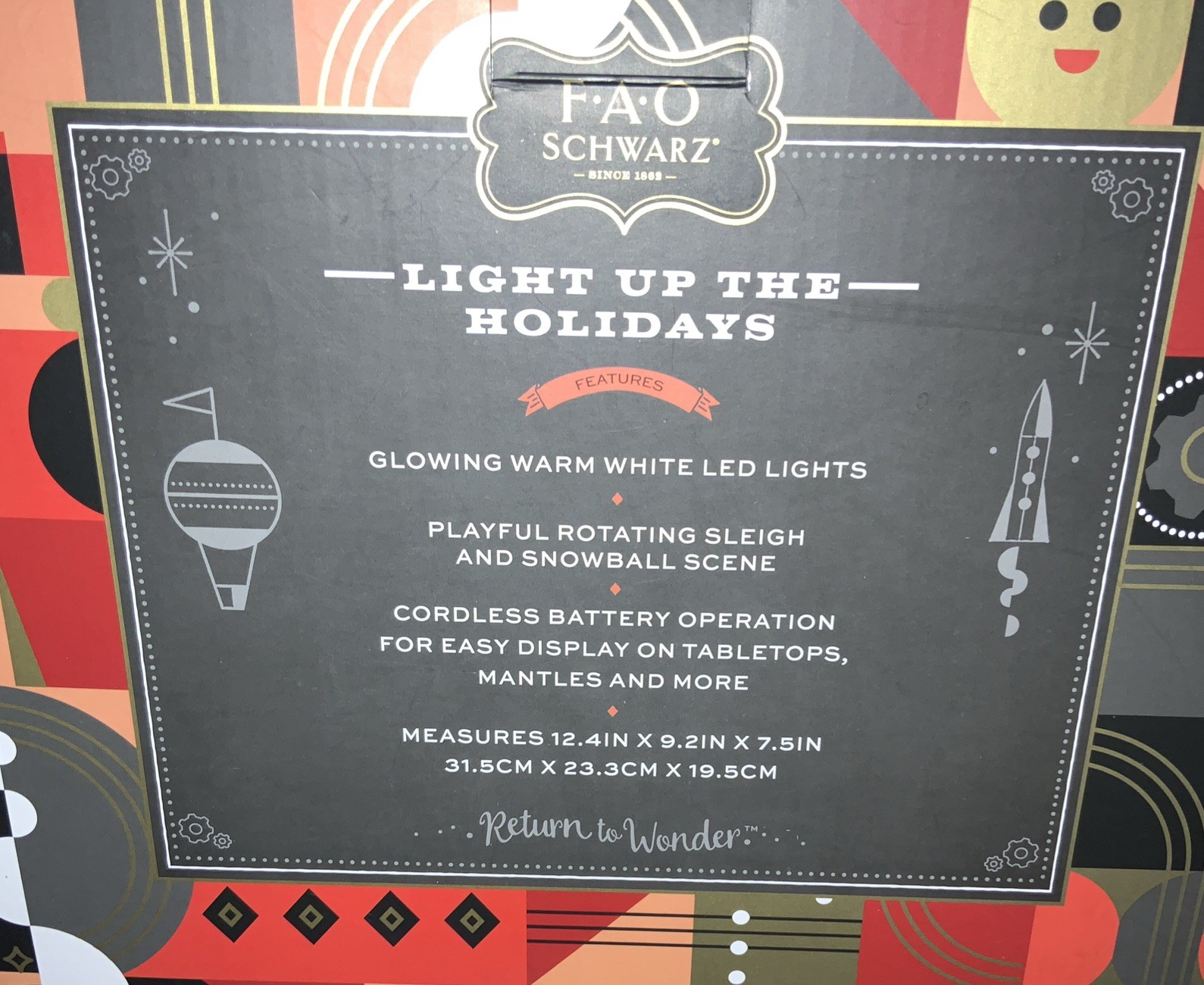 FAO Schwartz Decorative Led Motorized Holiday House Scene