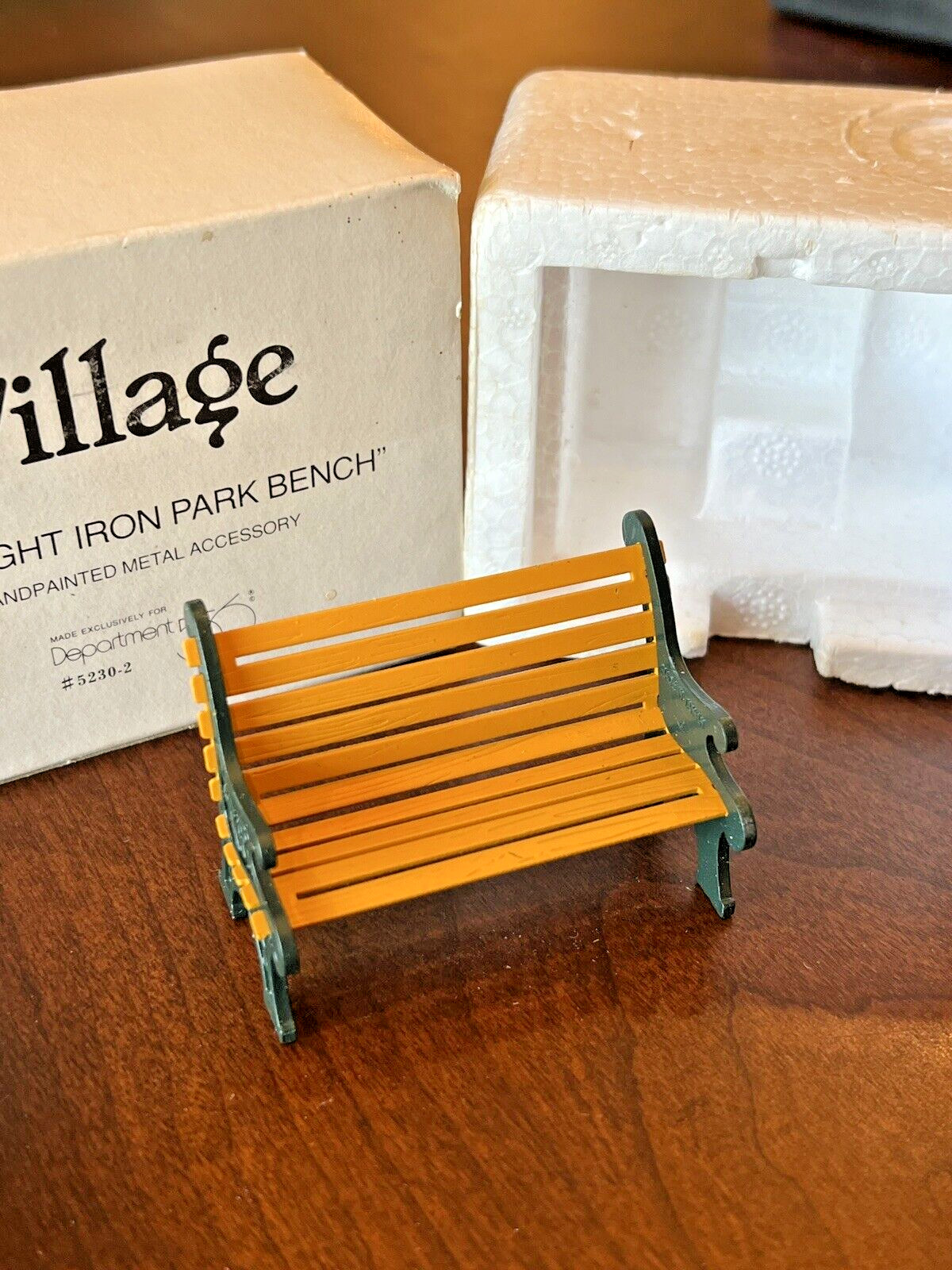 NEW Department 56 Wrought Iron Park Bench, Accessory #5230-2, 2.25” New in Box