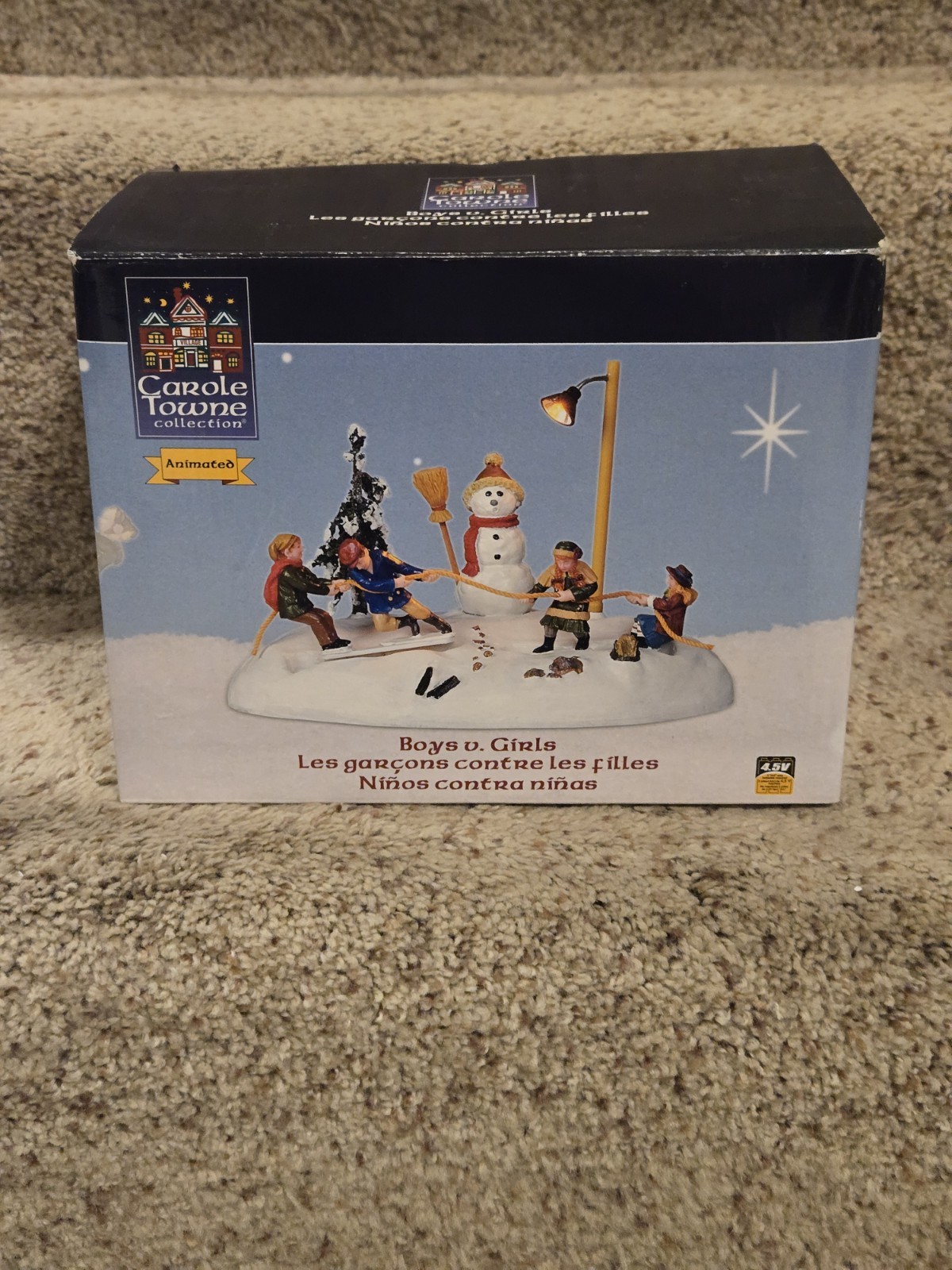 Lemax Village Collection Table Accent -Boys v. Girls-2007 Tested & works