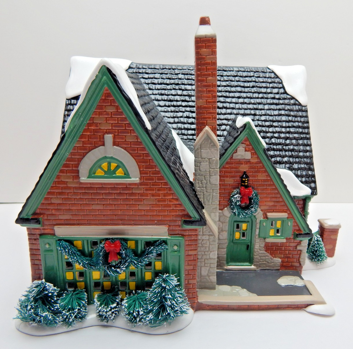 NEW Dept 56 The Original Snow Village Stratford Red #4036566 w/Lt Cd/Bx/Slv (4