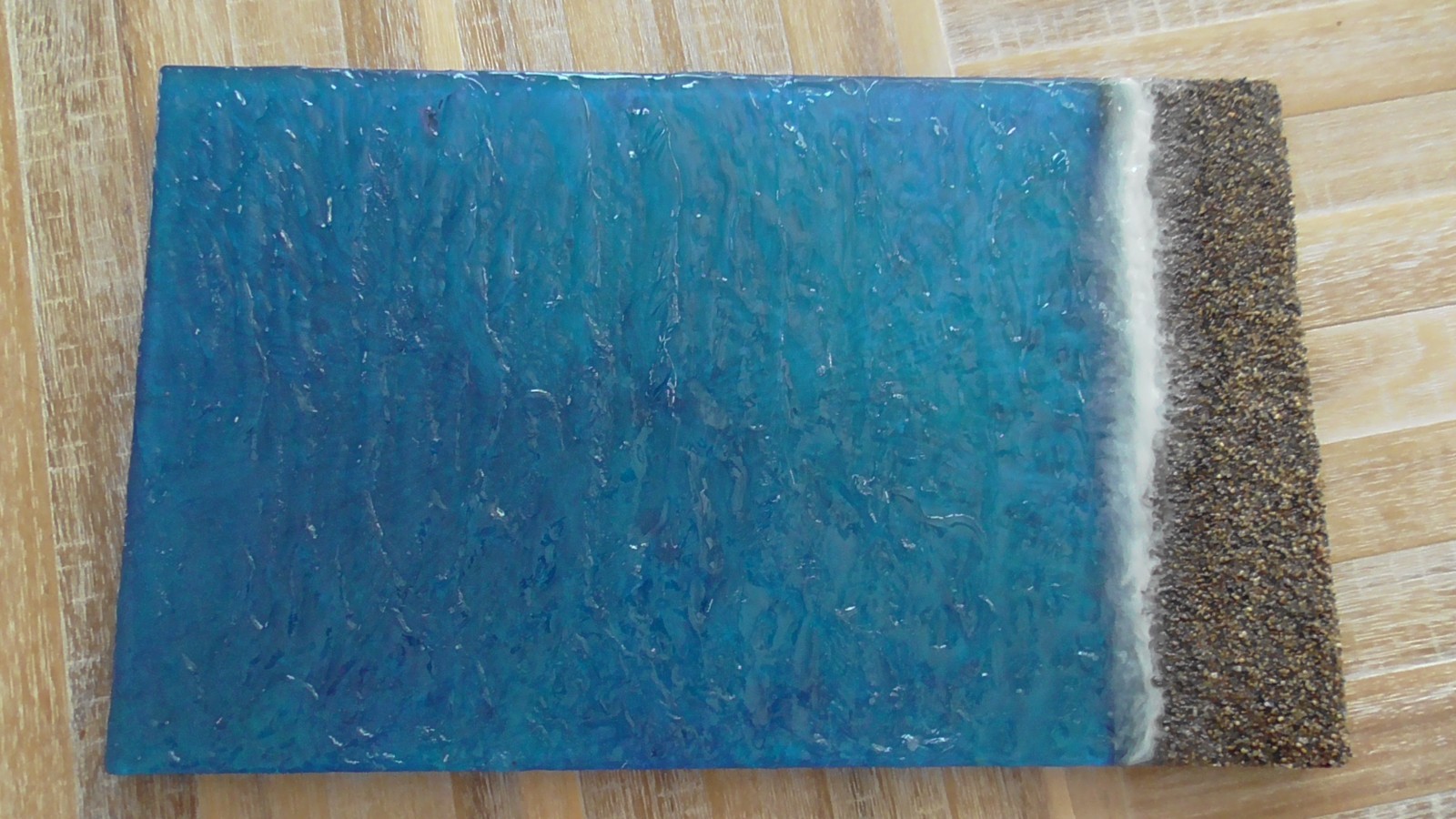 19″ x 12″ Blue Resin Beach Ocean Lake Seasonal Villages Dioramas Railroads #594