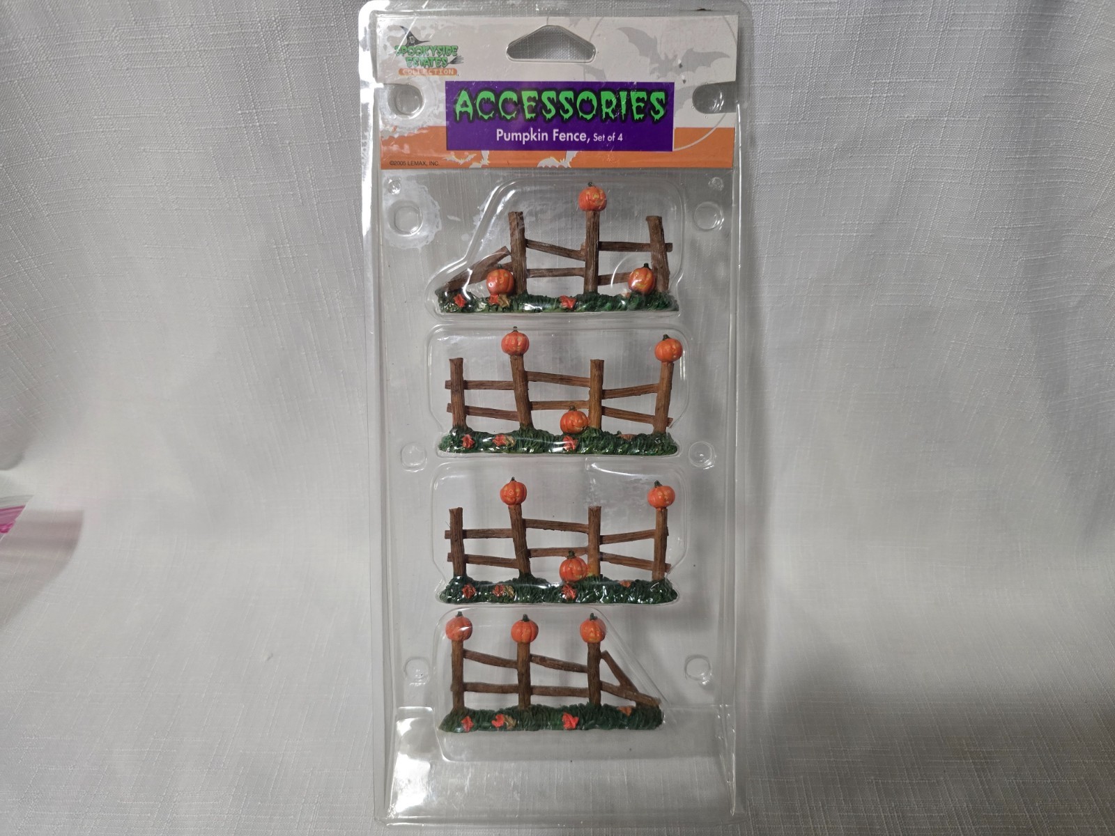 Lemax Spooky Town Pumpkin Fence Set Of 4 Pieces Free Ship