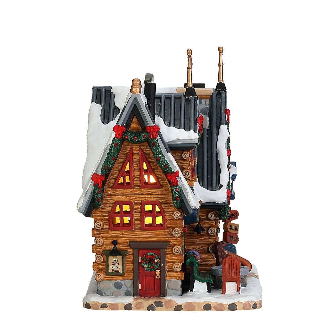 Lemax Christmas Village Lighted Apres Ski Lodge Multicolor Building Decor