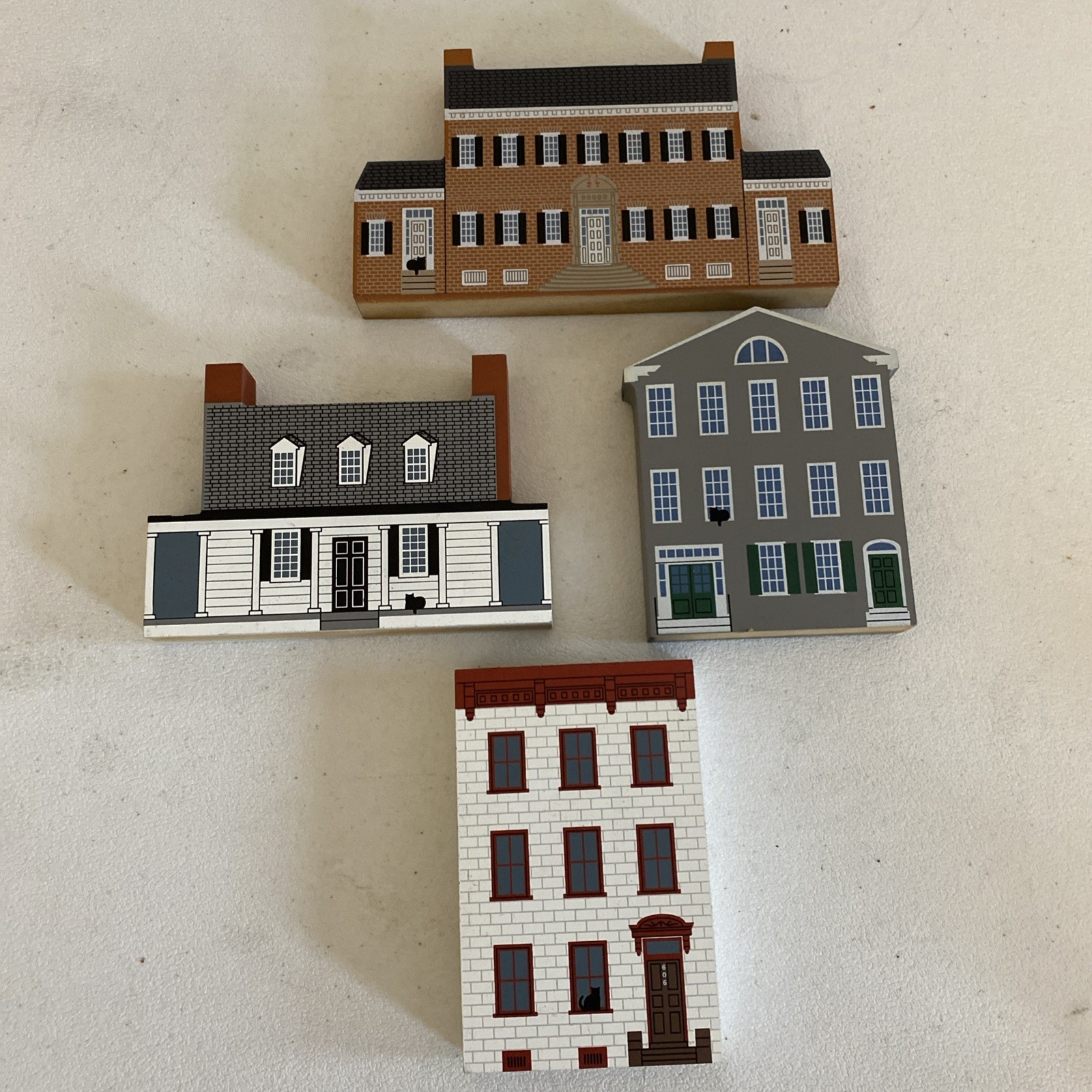 Vintage 1997-8 The Cat’s Meow Wooden Civil War Collection Houses Signed