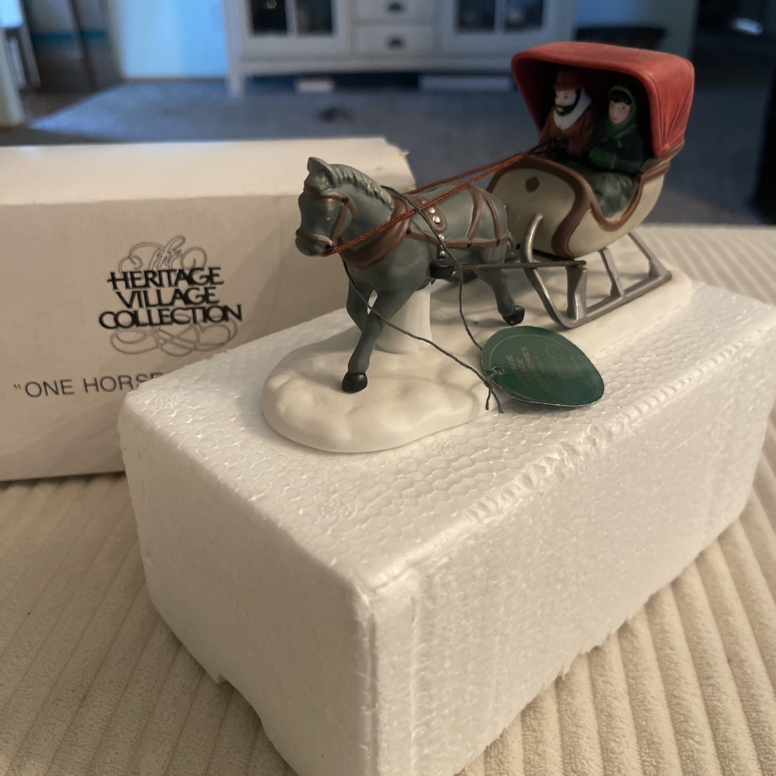 Dept 56 Heritage Village Collection “One Horse Open Sleigh” #59820 w/ Box