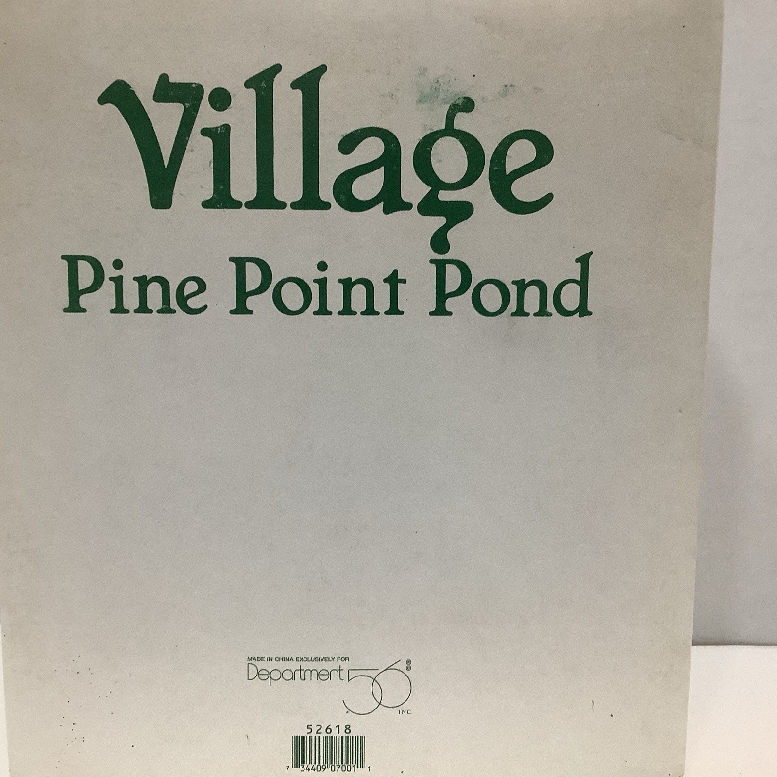 Department 56 #52618 Accessory “Village Pine Point Pond”