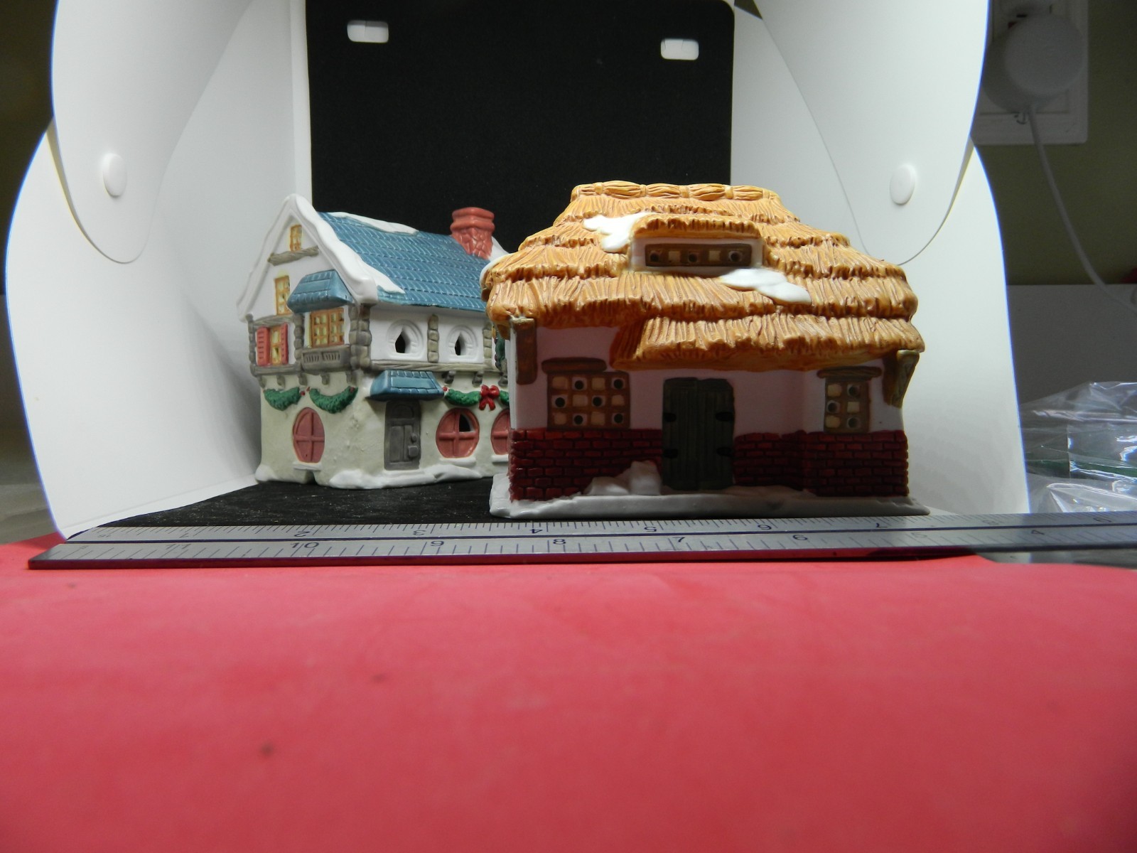 2 Houses: Vintage 1994 Santa’s Best “Spirit Of America” Collection