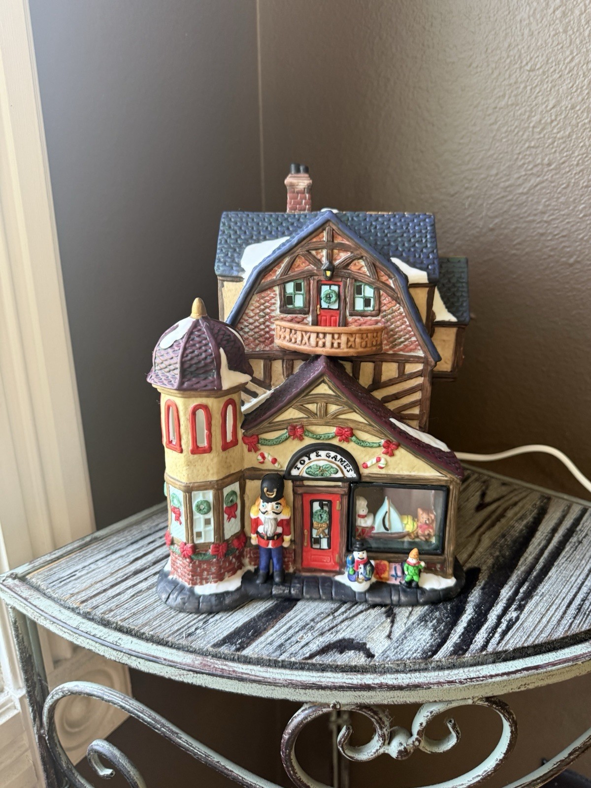 Vintage MercAsia Lighted Christmas Village House – Toy Shop