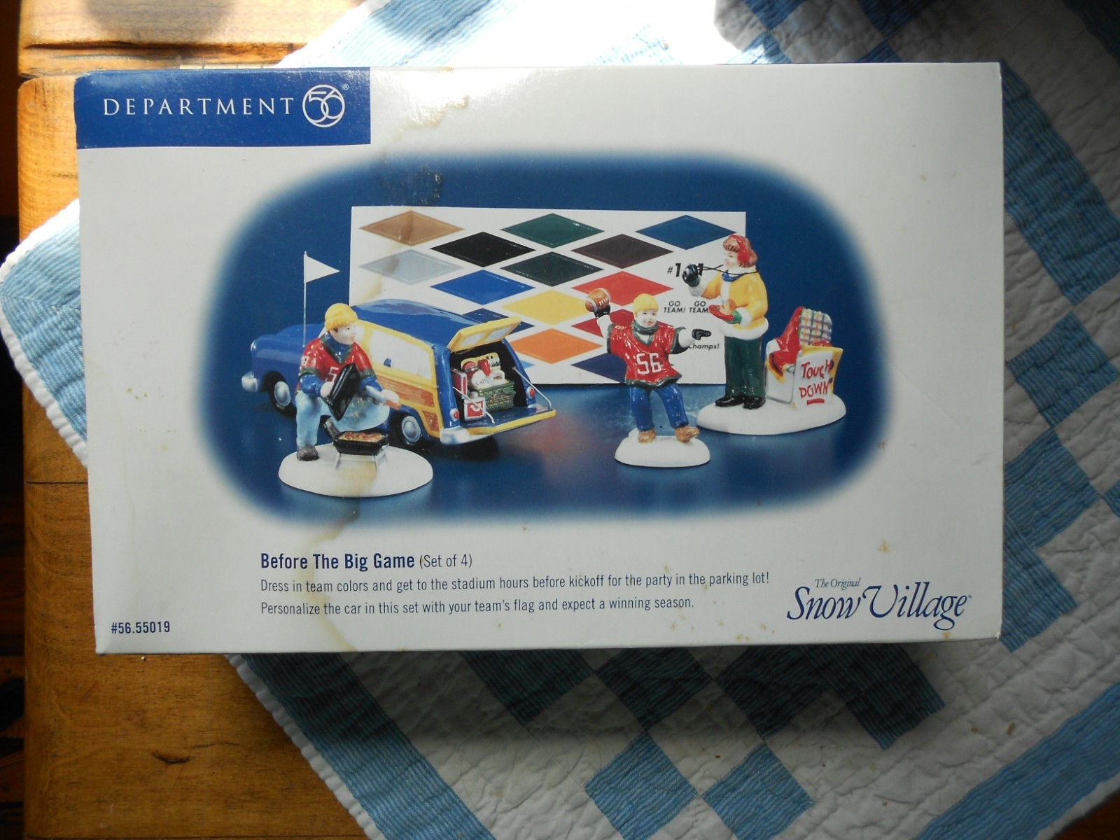 DEPT 56 SNOW Village accessory BEFORE THE BIG GAME NIB