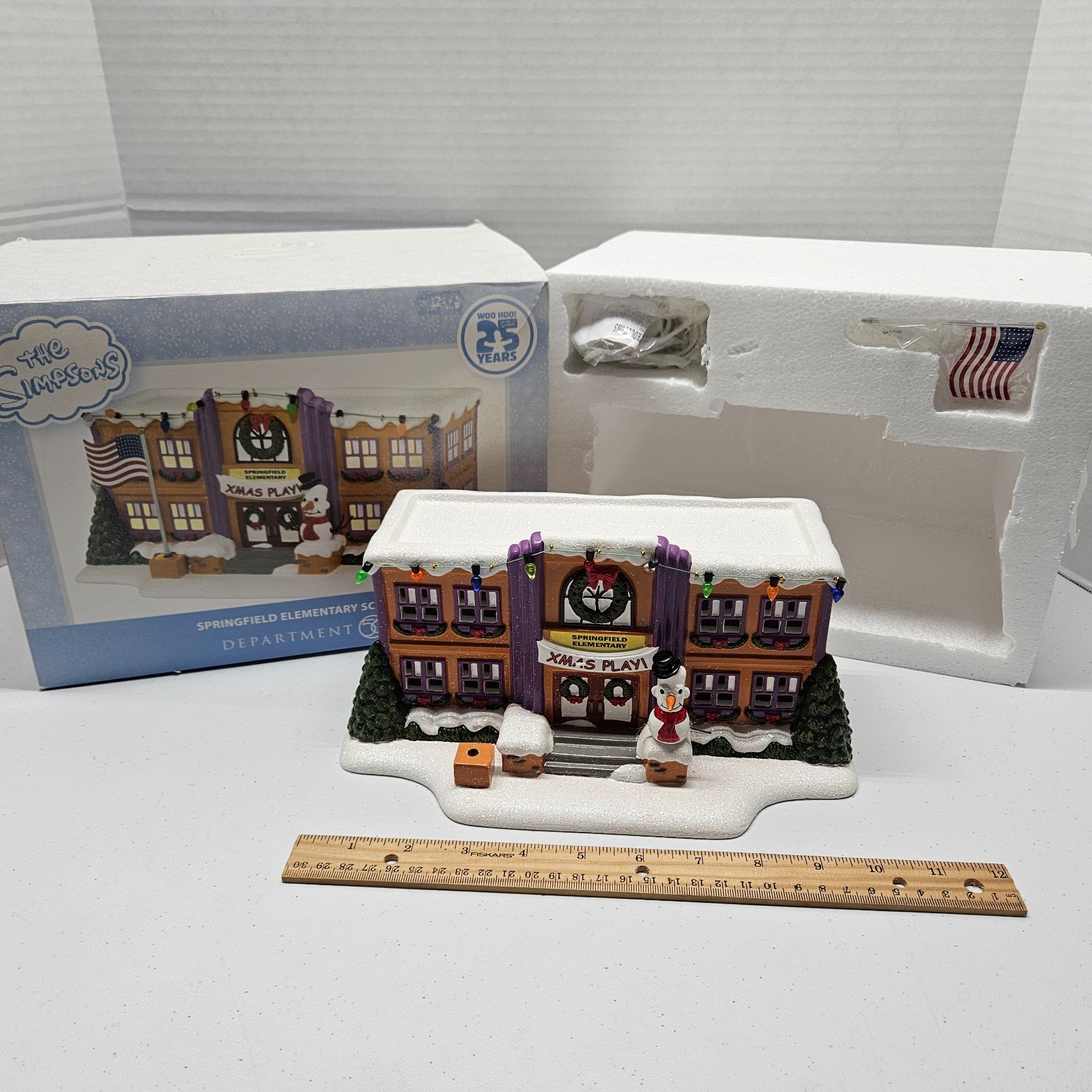 Department 56 SIMPSONS SPRINGFIELD ELEMENTARY School Lighted House NEW Open Box