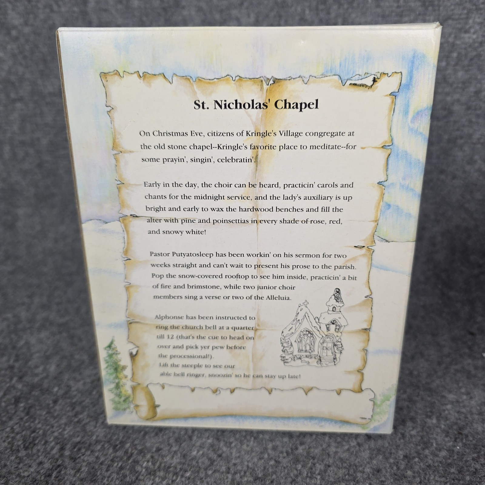 Boyds St Nicholas Chapel Village w Bear Carolers & Figures Lot Xmas w Box & COA