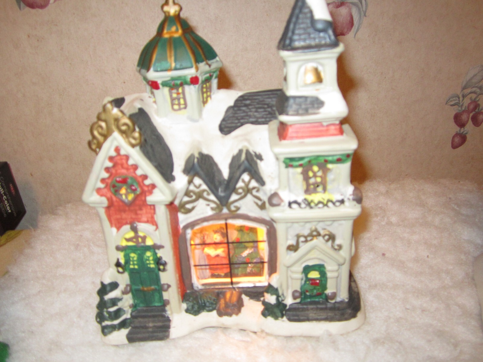 Collectible Christmas CHURCH Village House Joann’s many years ago Can be lit!