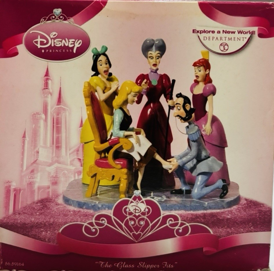DISNEY – Department 56 – Cinderella “The Glass Slipper Fits” Box