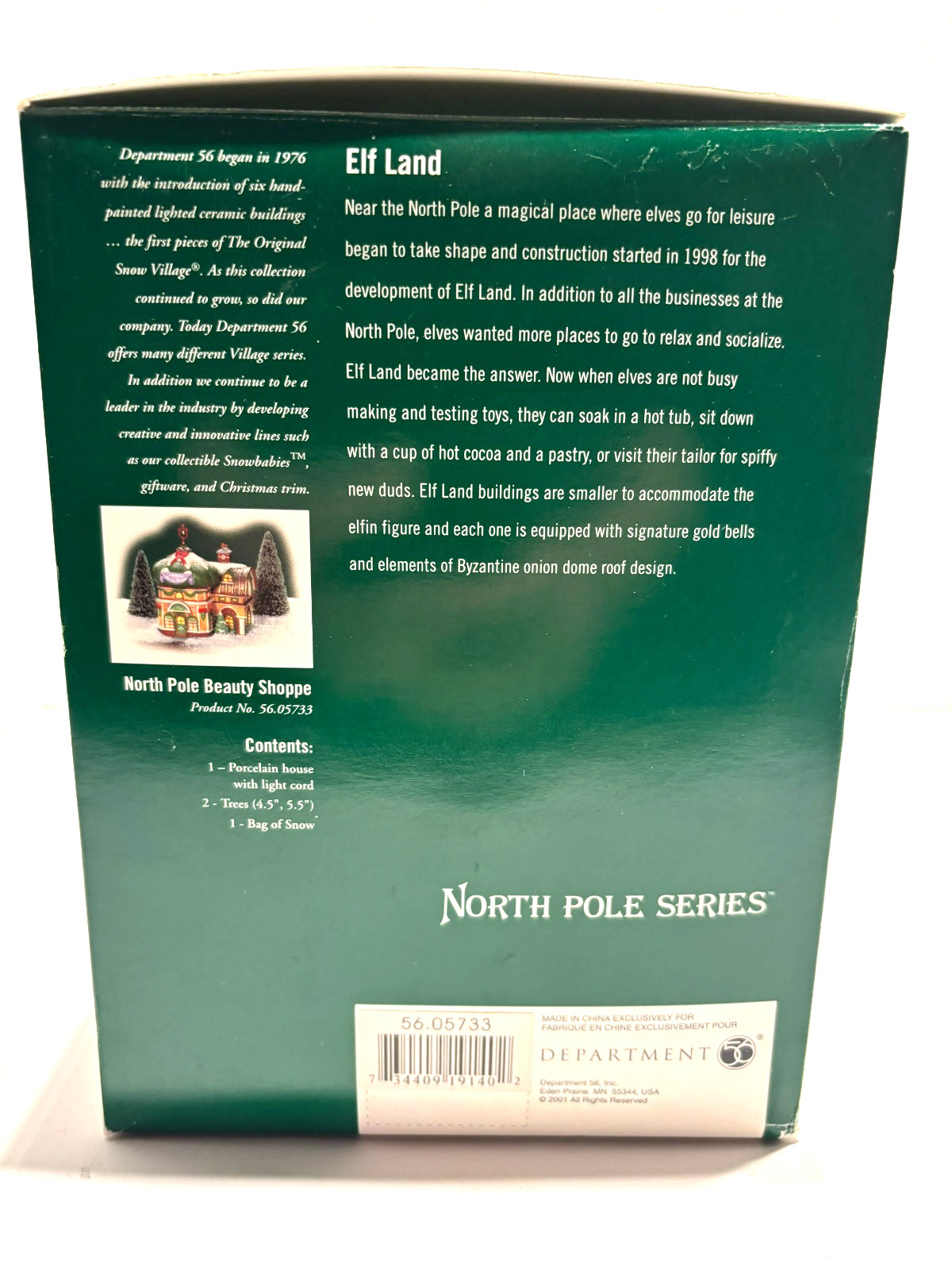 DEPT 56 NORTH POLE SERIES NORTH POLE BEAUTY SHOPPE Elfland