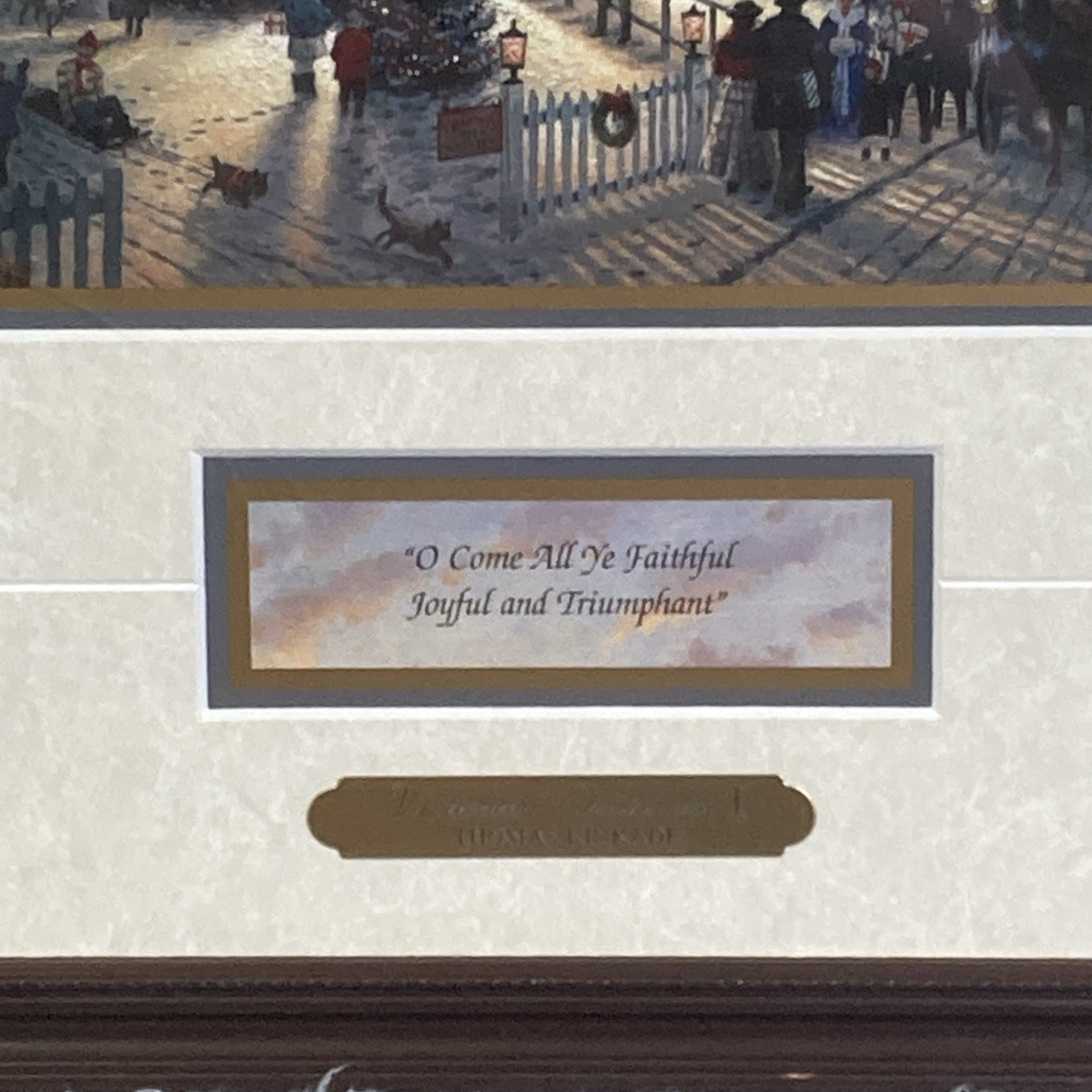 Thomas Kinkade Victorian Christmas I Painting Framed COA 1 Of 3 In Series