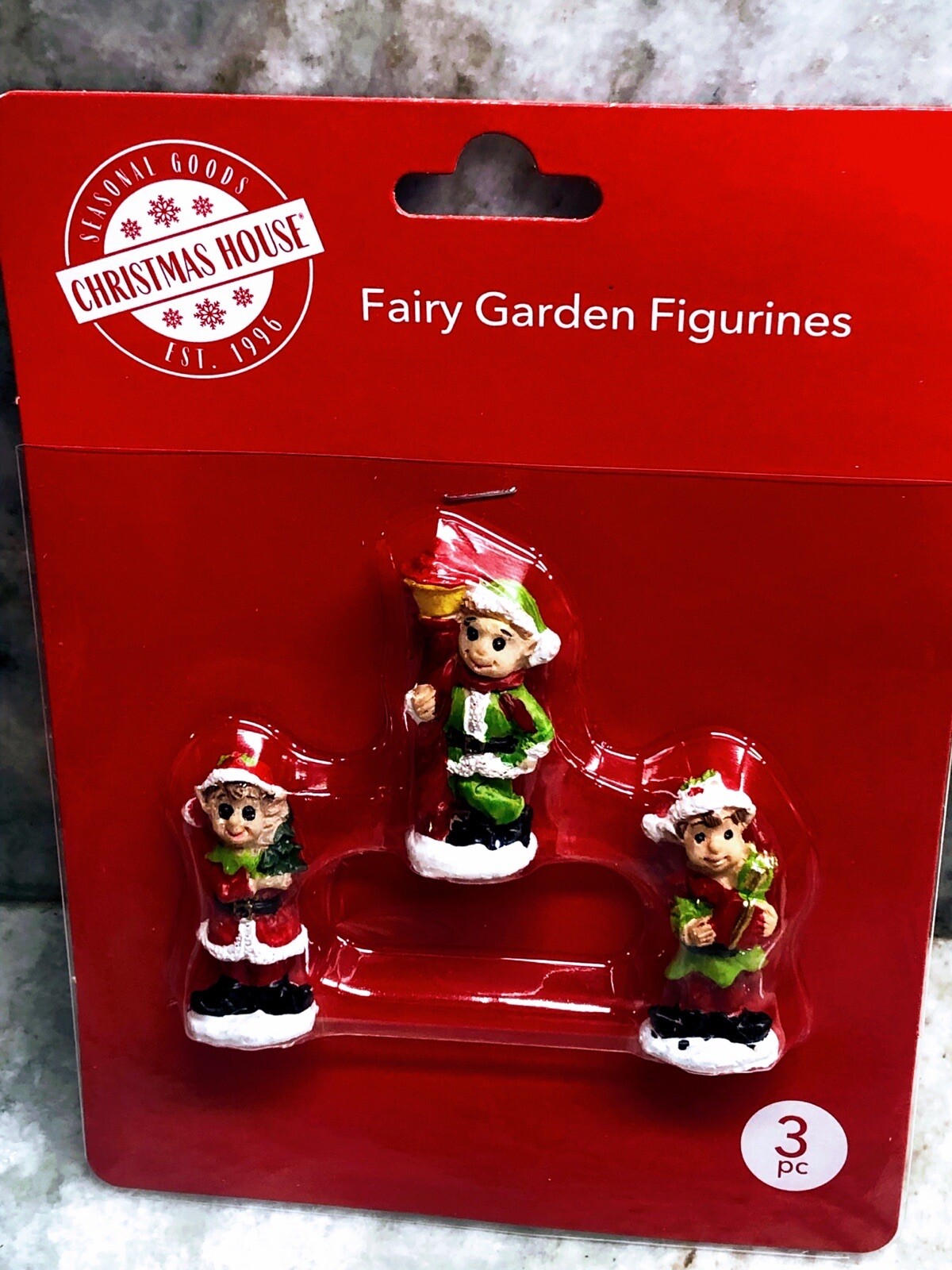 Ship N 24 Hours: New Christmas Fairy Garden Figurines. “Elf” 3 Pc. 1.5 Inch.