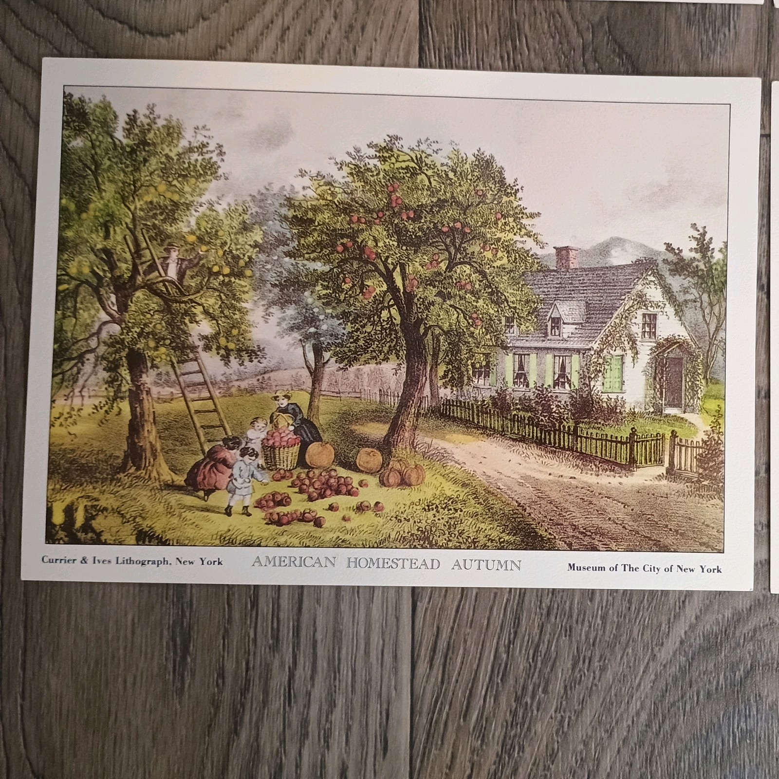 Currier and Ives Lithographs “American Homestead” Four Seasons Series set of 4