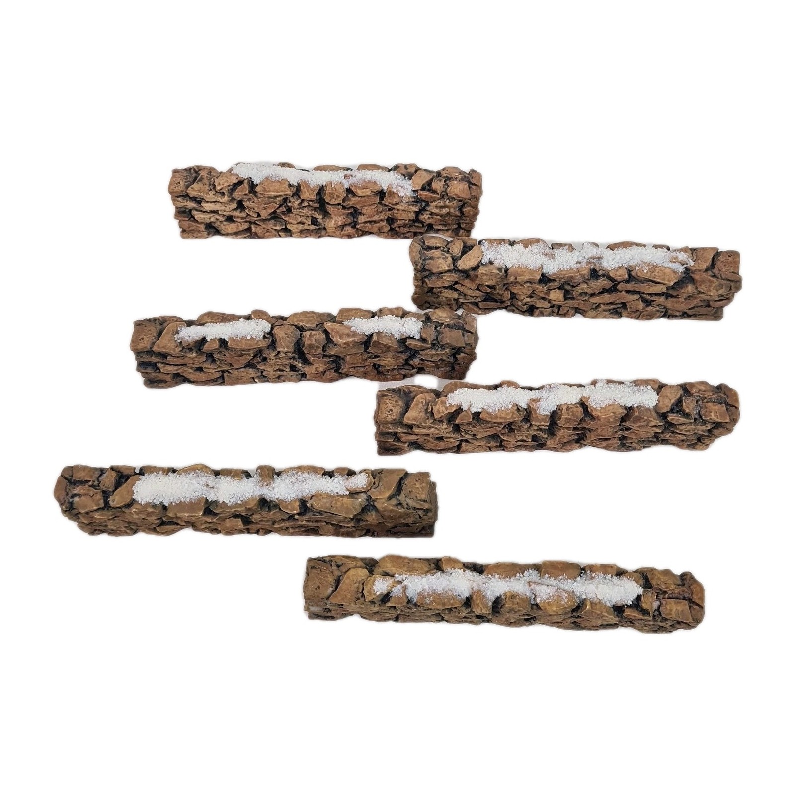 🚨 Department 56 “Stone Wall” Set Of 6 52629 Village Christmas Accessories