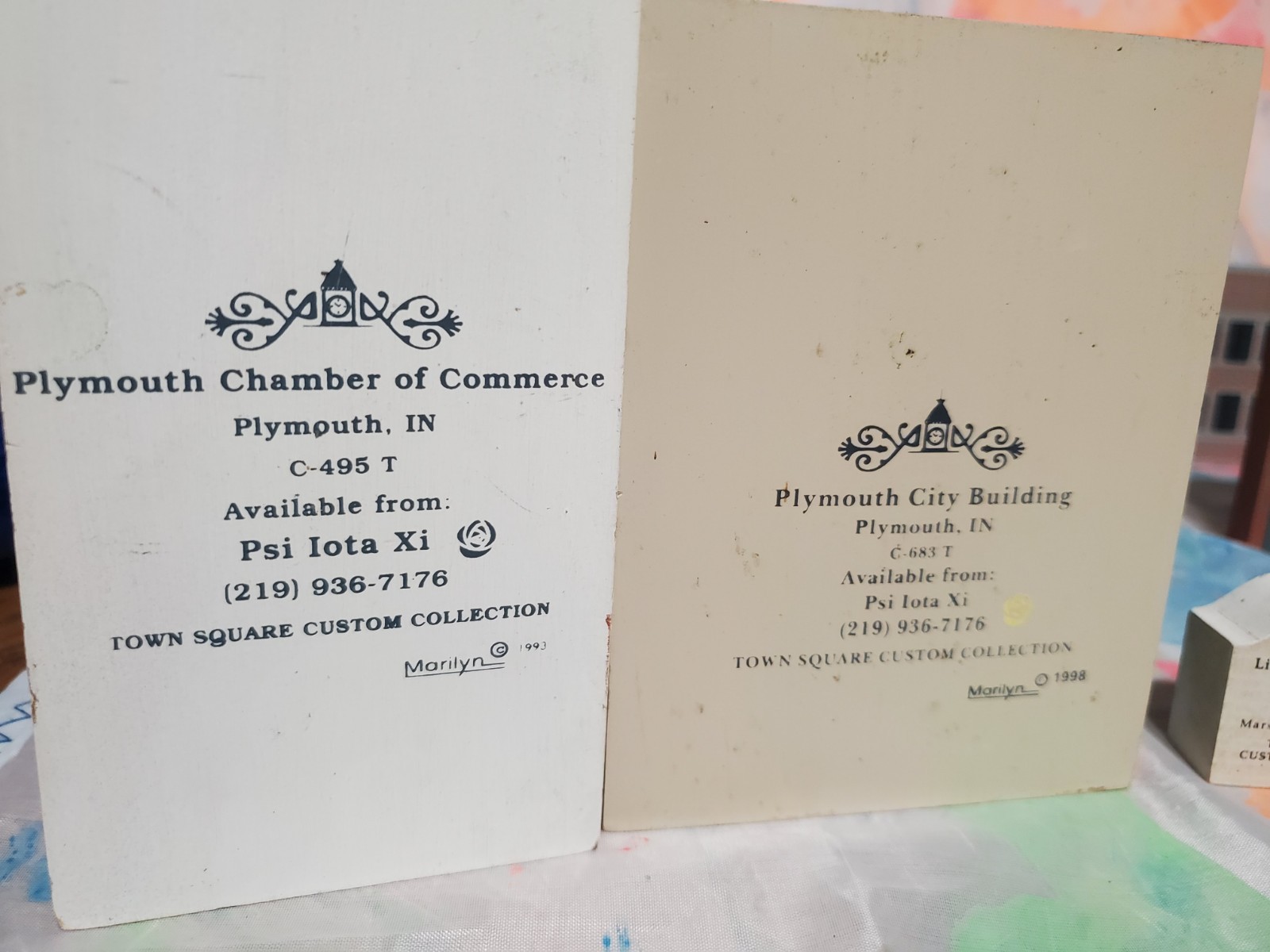 Plymouth Indiana Lot of 9 Wood Buildings Town Square Collection Marshall County