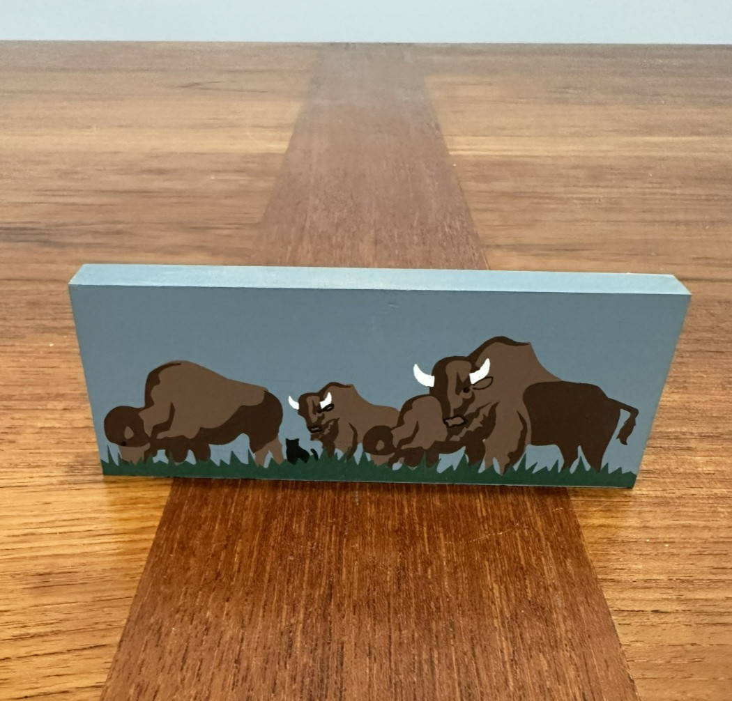 Vintage Cat’s Meow Village Accessory- LEAVENWORTH, KANSAS Buffalo 1993 Exclusive