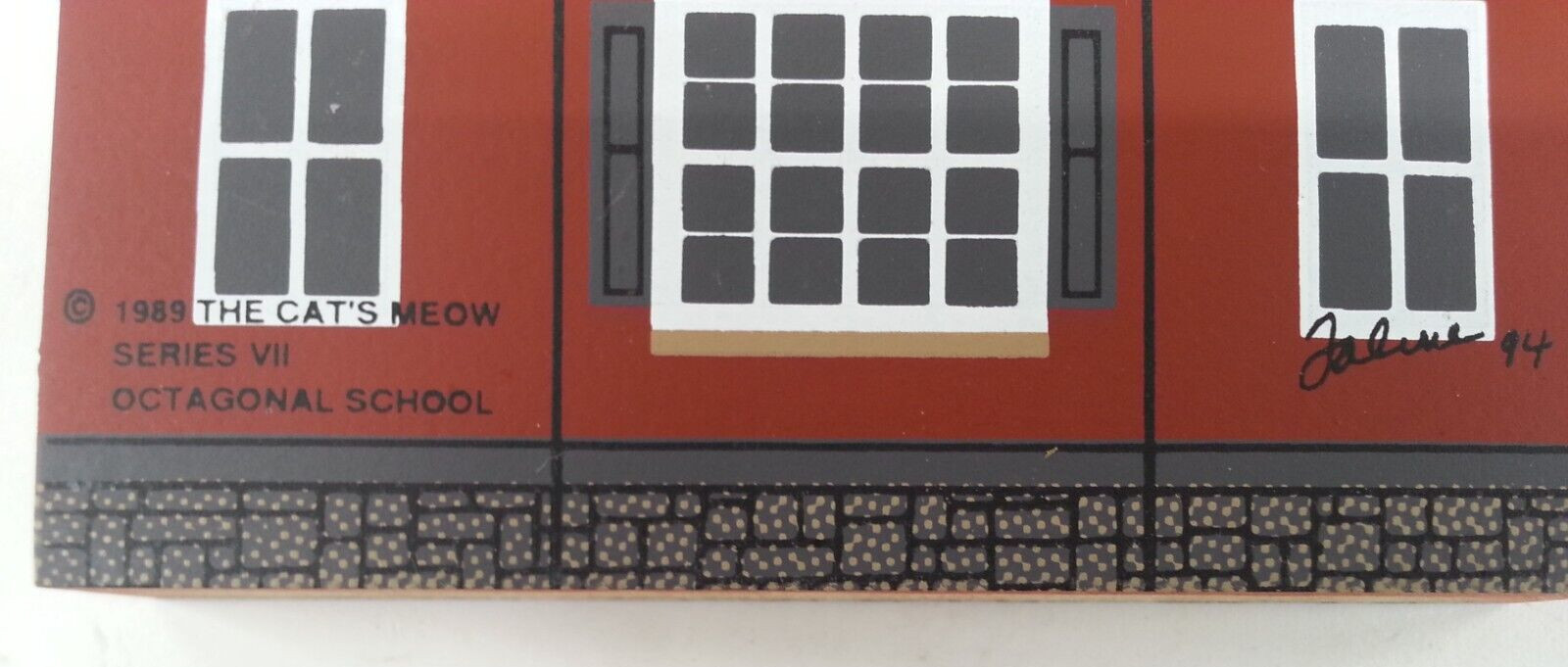 Cats Meow 1989 Shelf Sitter Original Bag Octagonal School