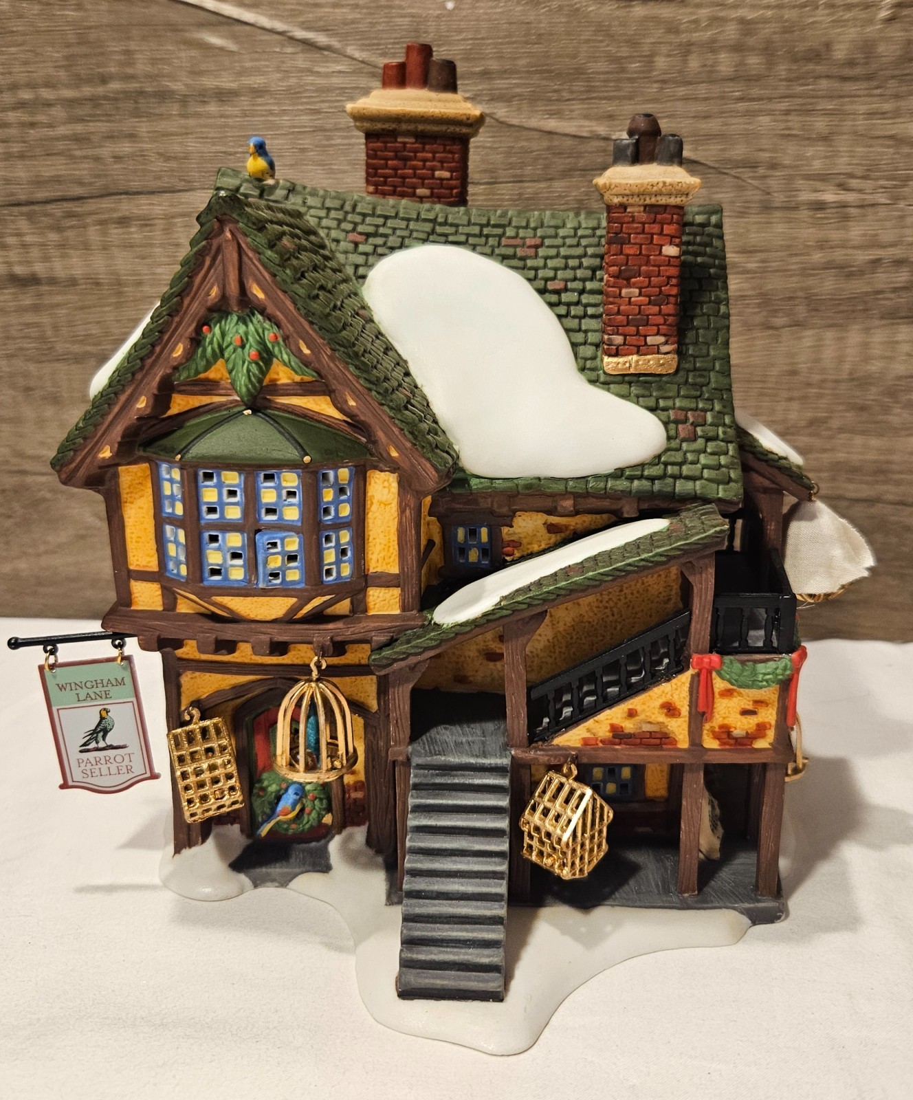 Dept 56 Dickens Village “Wingham Lane Parrot Seller” #56-58449 RETIRED