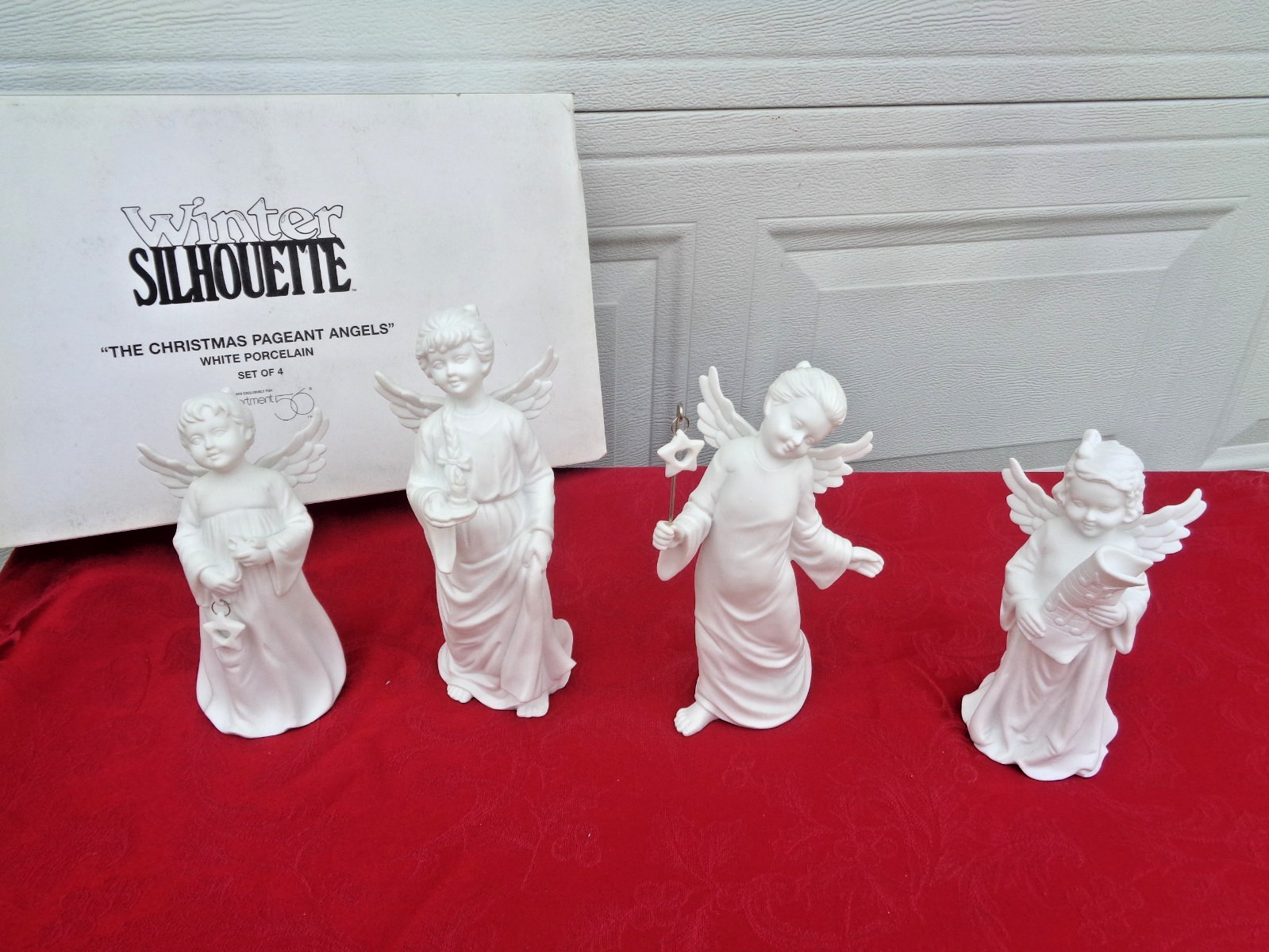 Department 56 Winter Silhouette “The Christmas Pageant Angels”- Set of 4 Dept 56