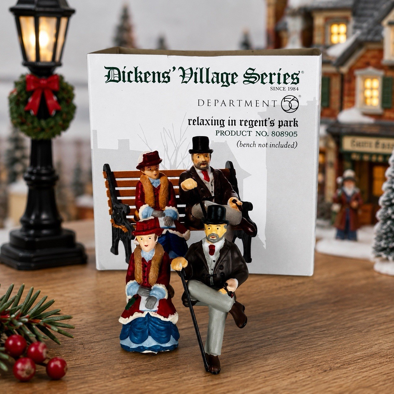 Department 56 Dickens Village Relaxing In Regent’s Park 808905 Figure Set Boxed