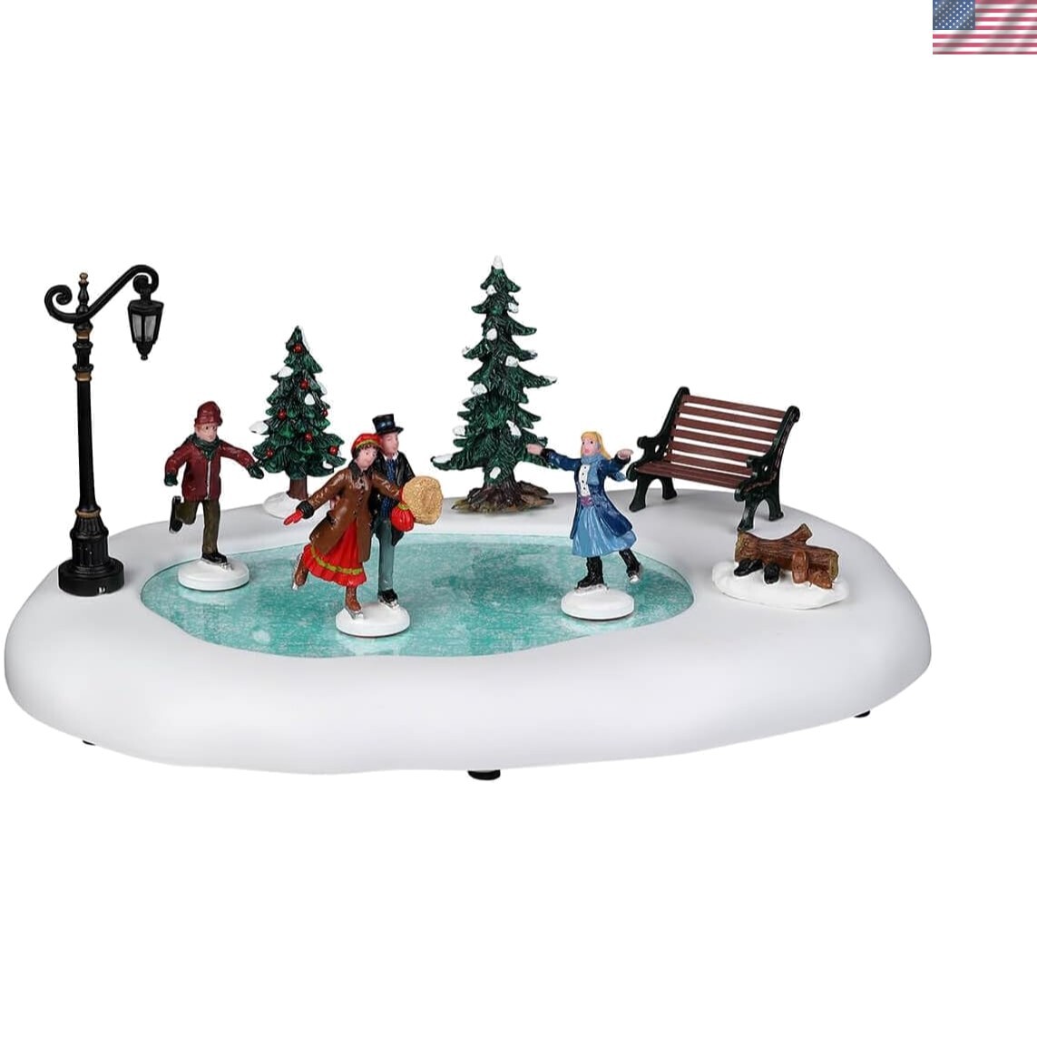 Colorful Battery Operated Skating Villagers for Festive Indoor Christmas Decor