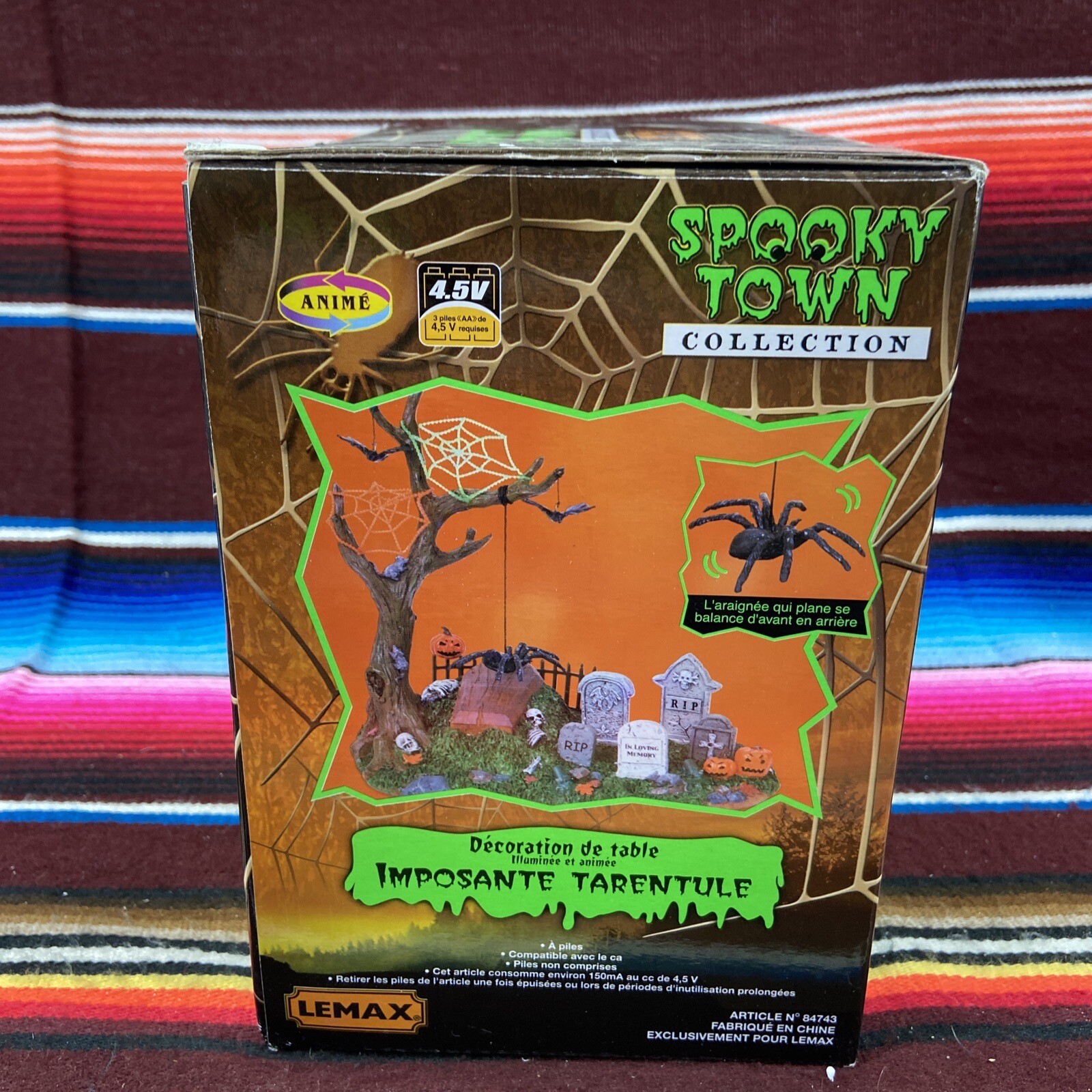 Lemax 84743 BIG TARANTULA Spooky Town Table Accent Halloween Decor 280-0848