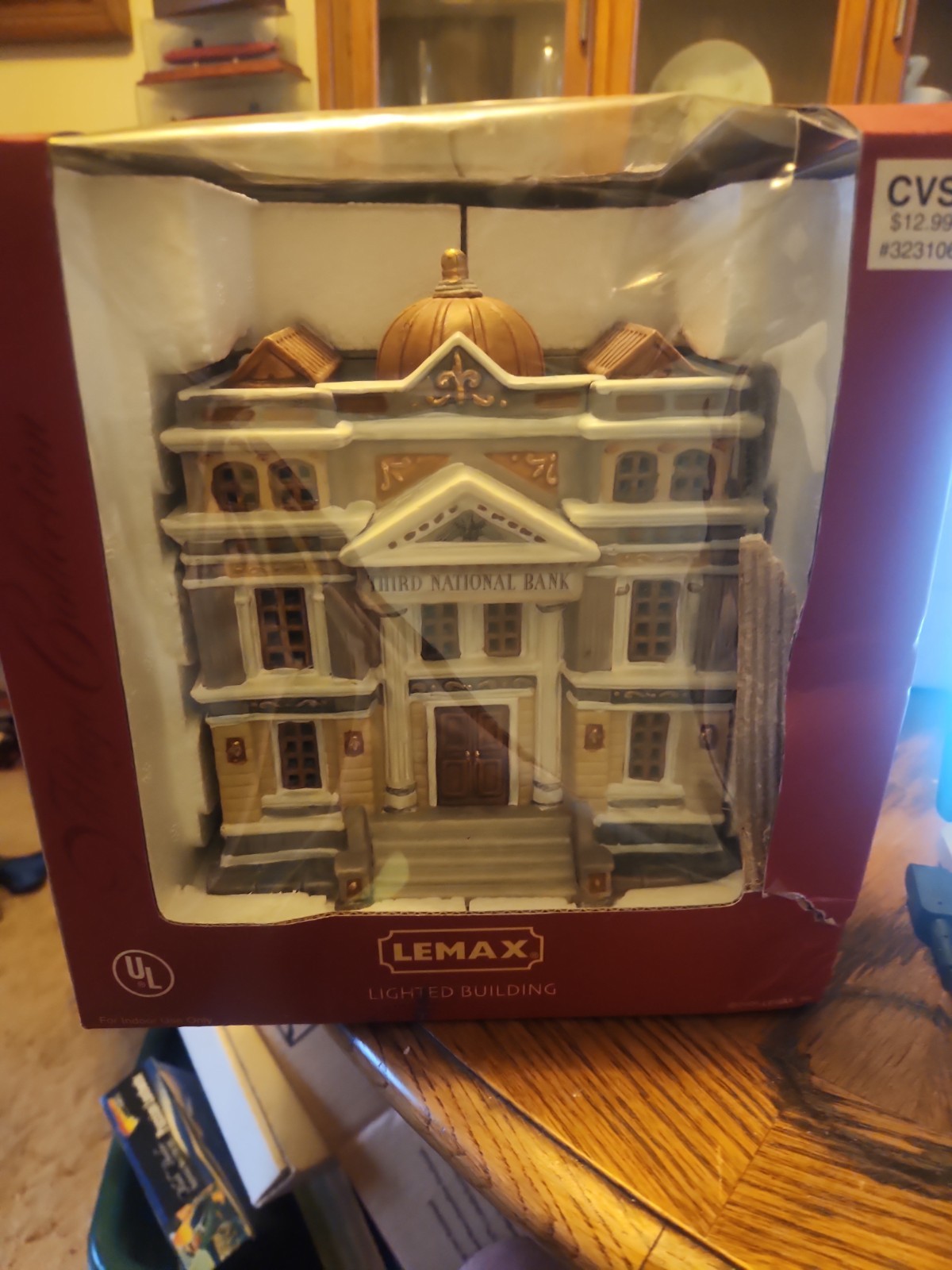 Lemax Third National Bank Lighted Christmas Village Building